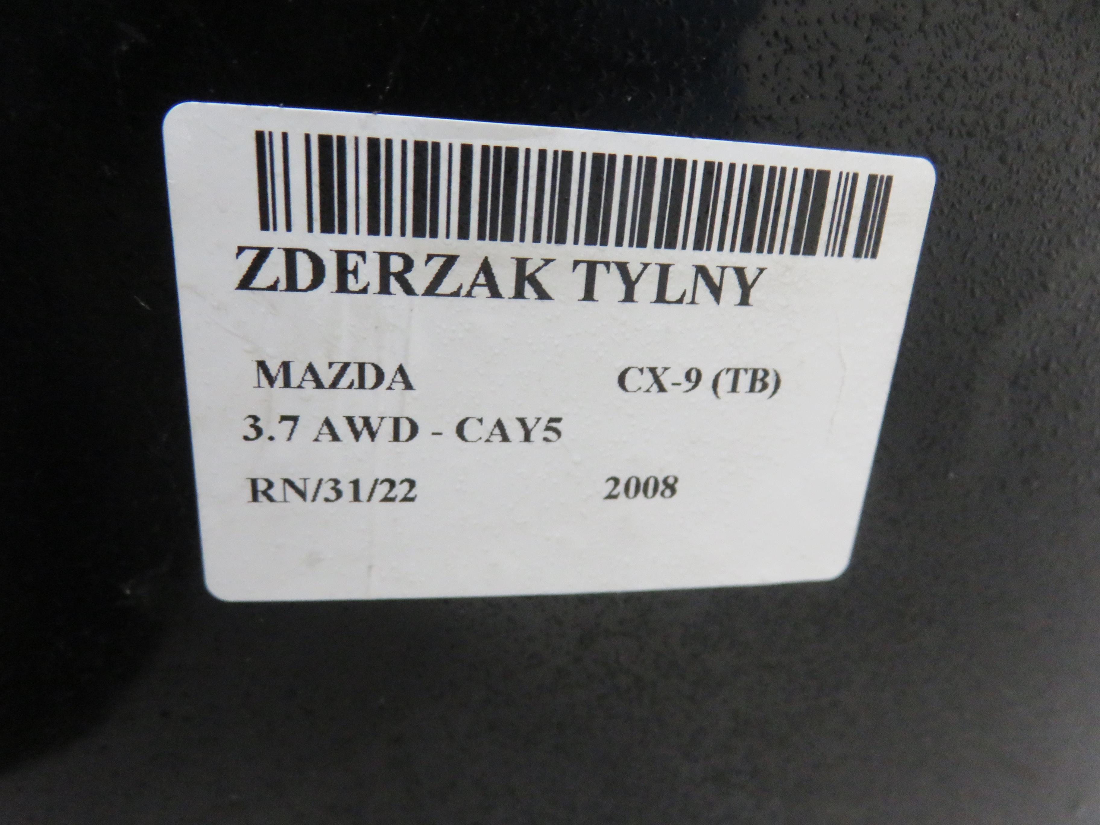MAZDA CX-9 1 generation (2007-2015) Bakre stötfångaren 17796231