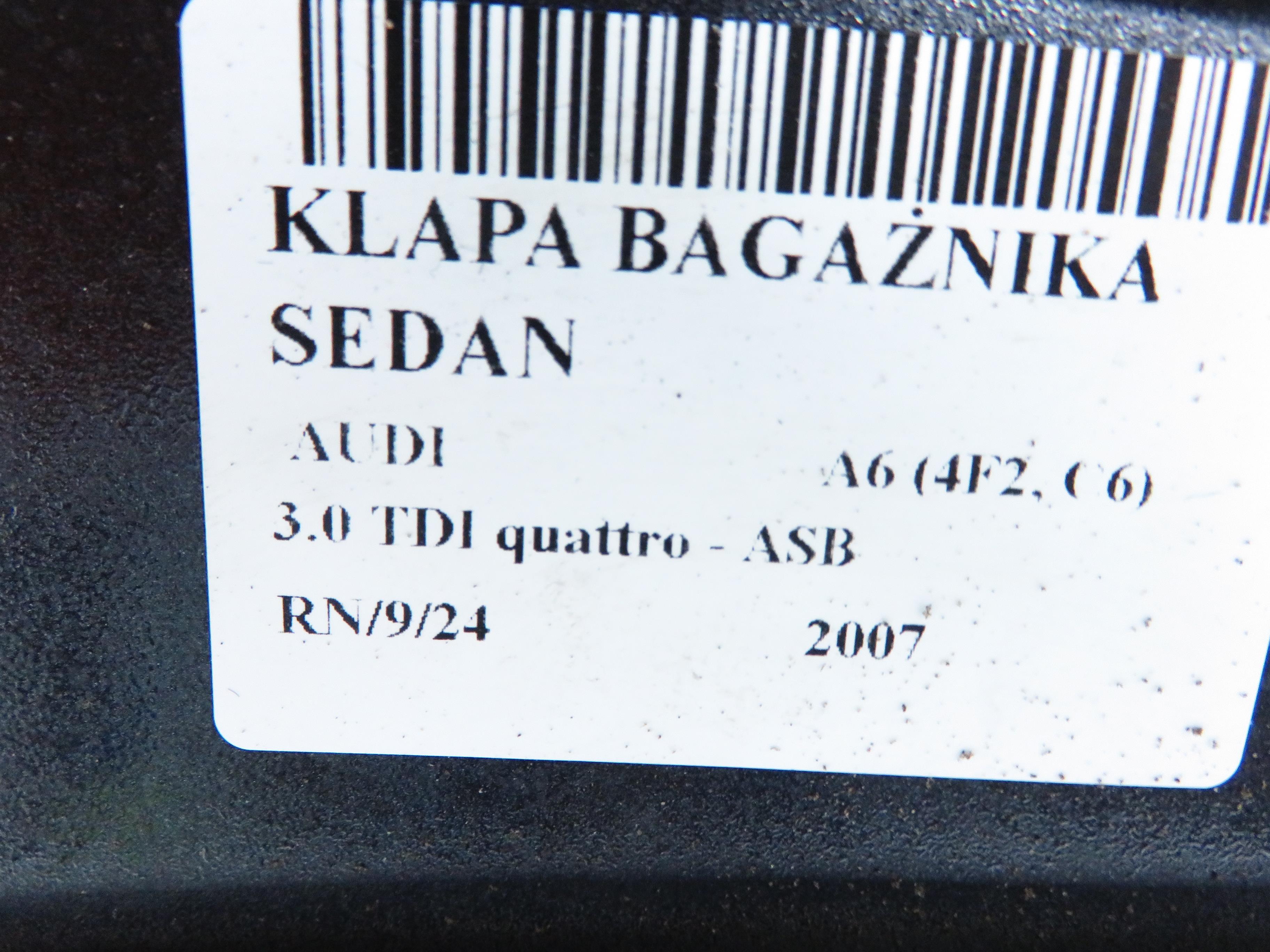 AUDI A6 C6/4F (2004-2011) Galinis dangtis 23716033