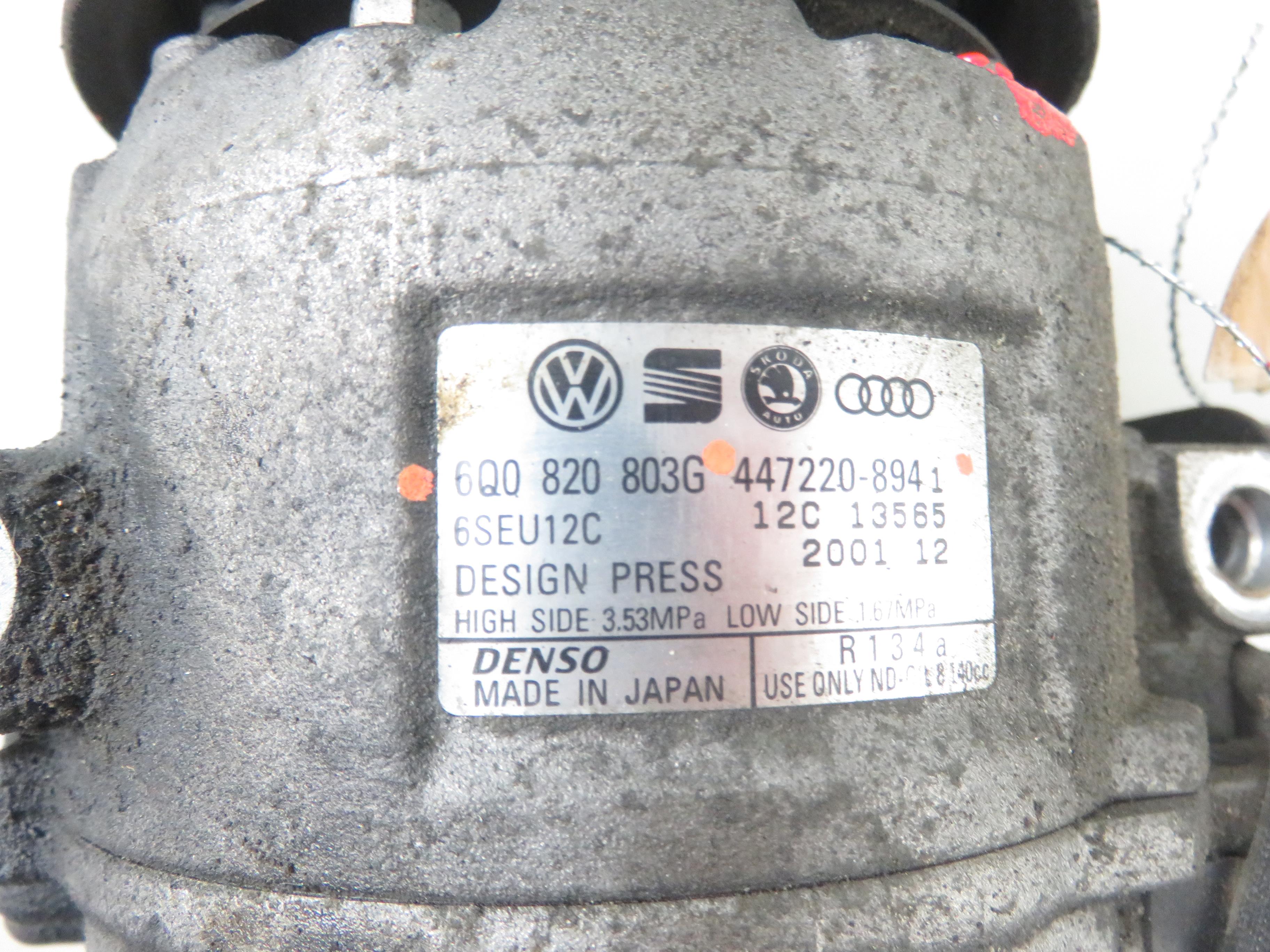 VOLKSWAGEN Polo 4 generation (2001-2009) Помпа кондиціонера 6Q0820803G,4472208941 26799812