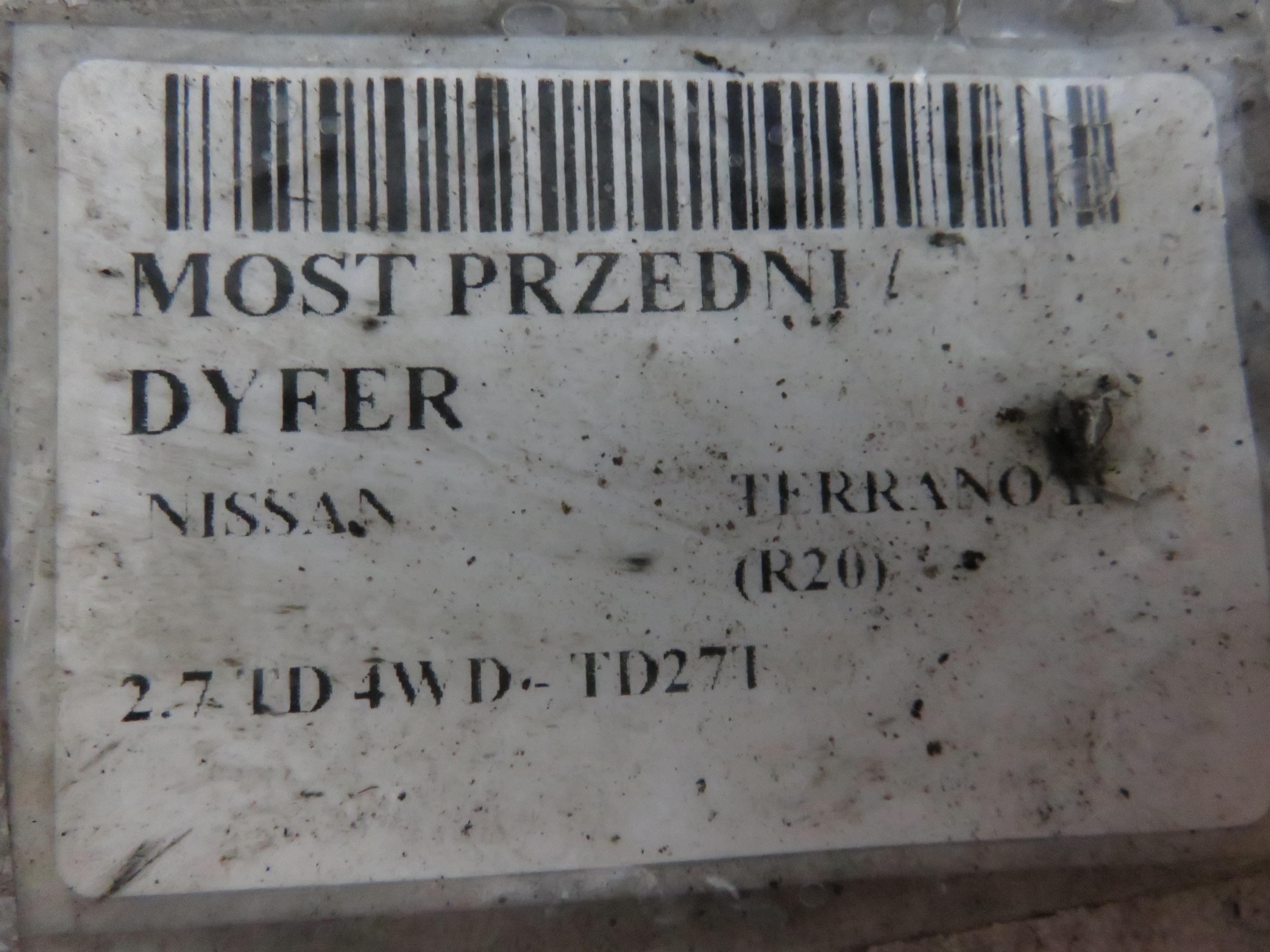 NISSAN Terrano 2 generation (1993-2006) Передня вісь 38511G23007 27792084