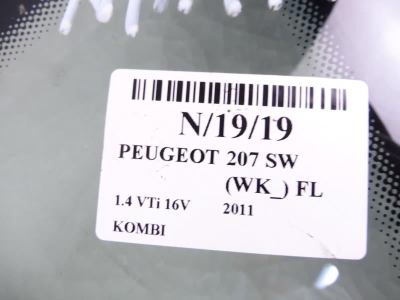 PEUGEOT 207 1 generation (2006-2009) Kairės pusės galinis šoninis kėbulo stiklas 17921762