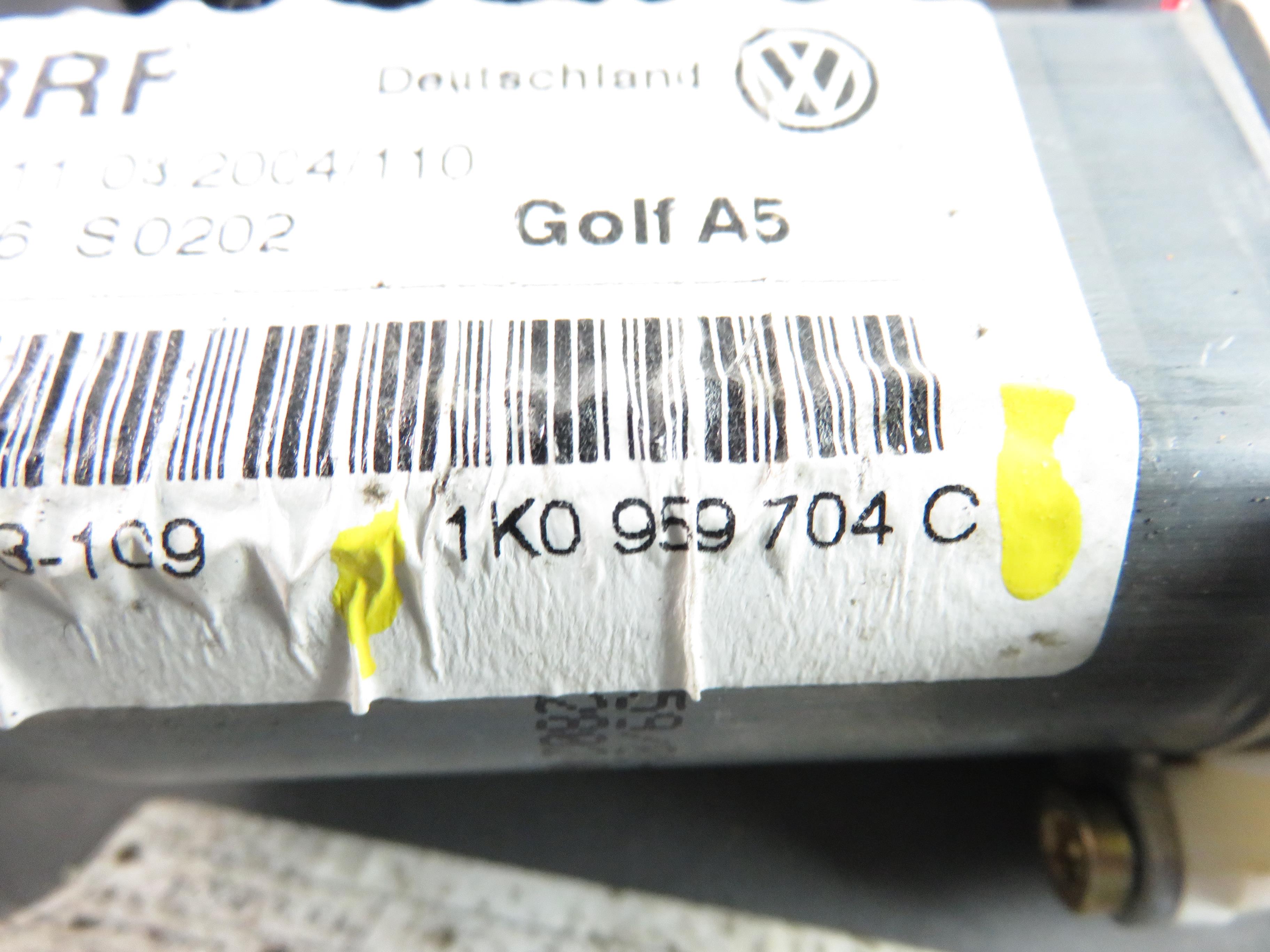 VOLKSWAGEN Golf 5 generation (2003-2009) Rear Right Door Window Regulator 1K0959704C, 993425100 22022576