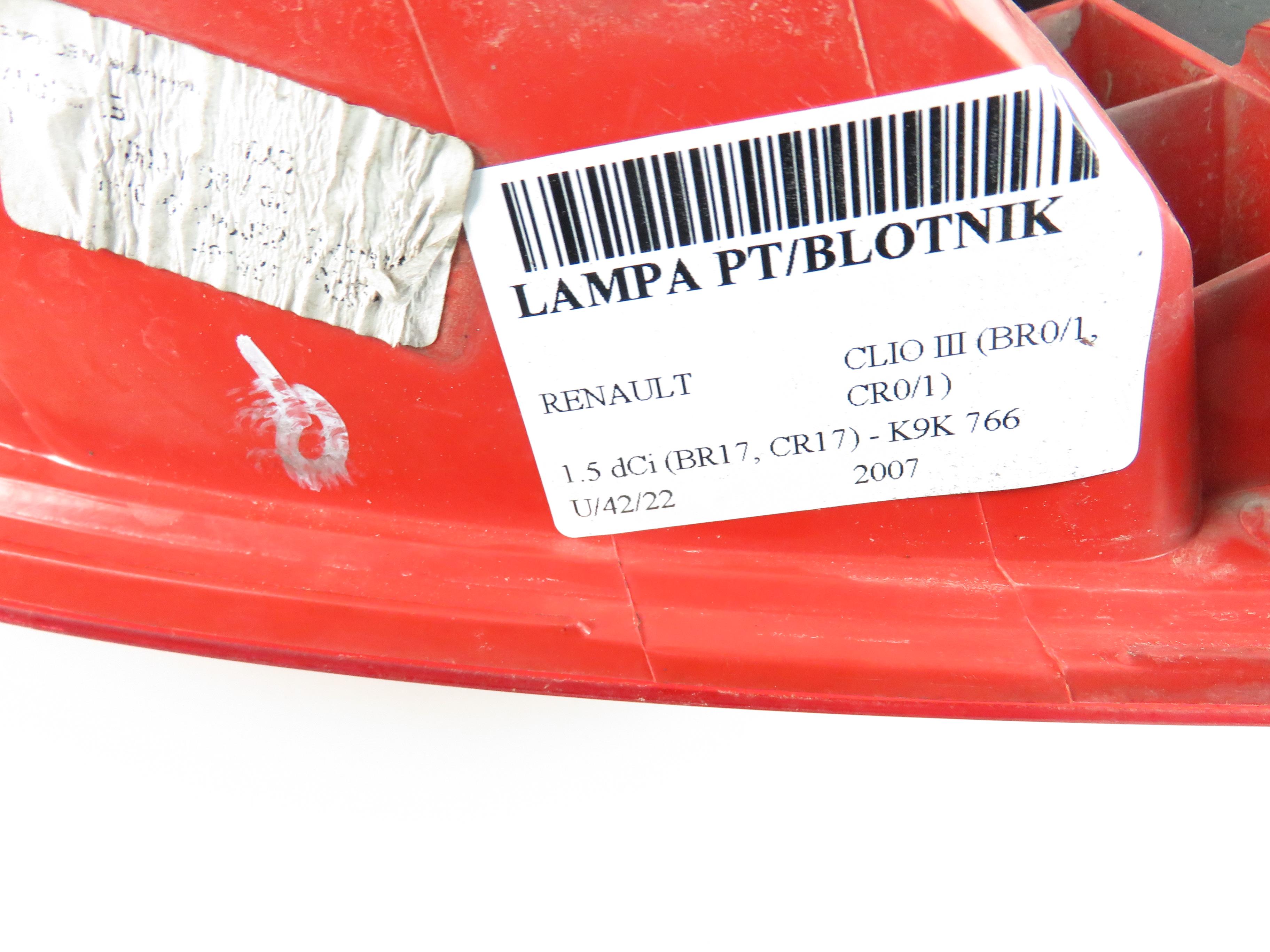 RENAULT Clio 3 generation (2005-2012) Rear Right Taillight Lamp 17785593