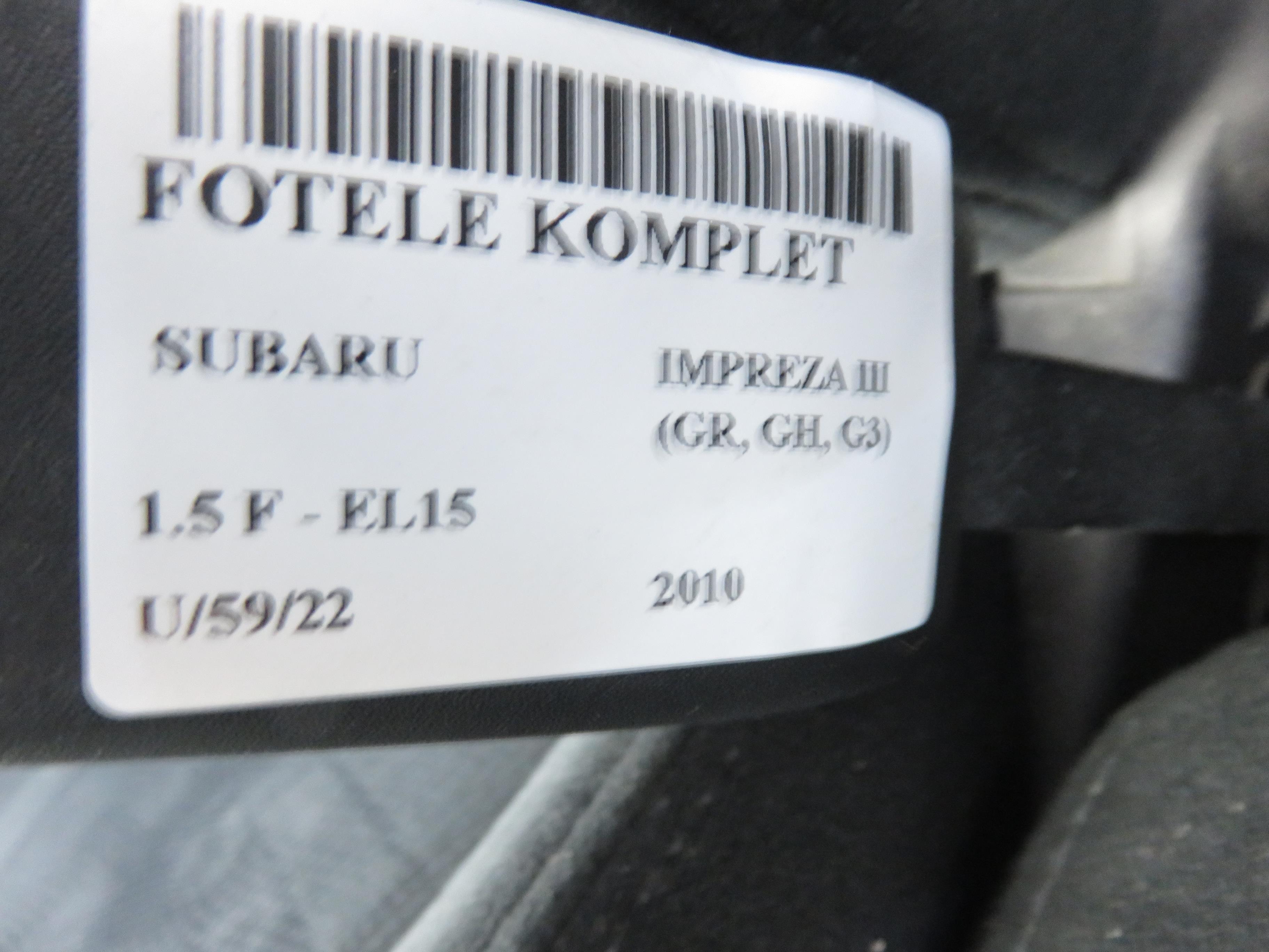 SUBARU Impreza 3 generation (2007-2014) Setesett 17938135