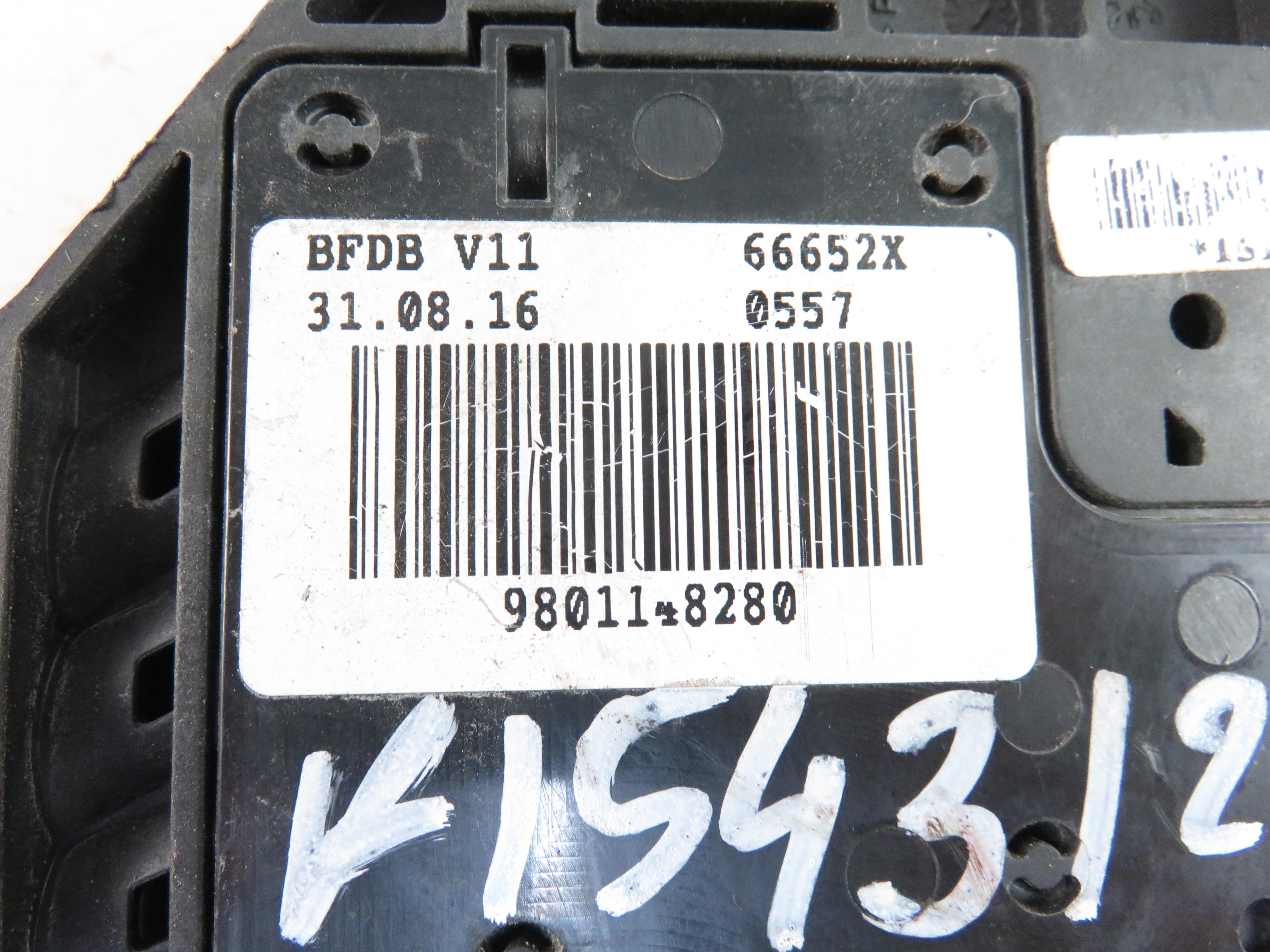 CITROËN C3 2 generation (2009-2016) Säkerhetsbatteriterminal (SBK) 9801148280 21860002