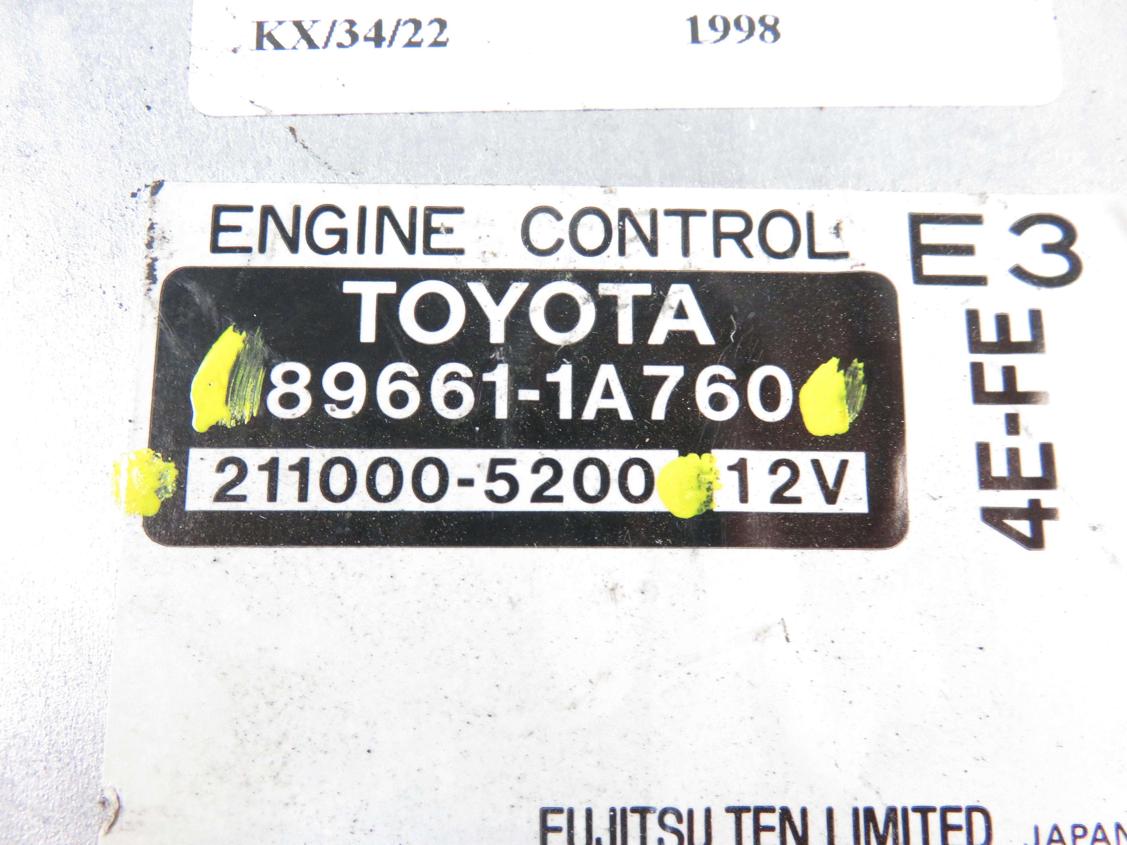 TOYOTA Corolla 8 generation E110 (1995-2002) Пристрій управління 896611A760,2110005200 17801565