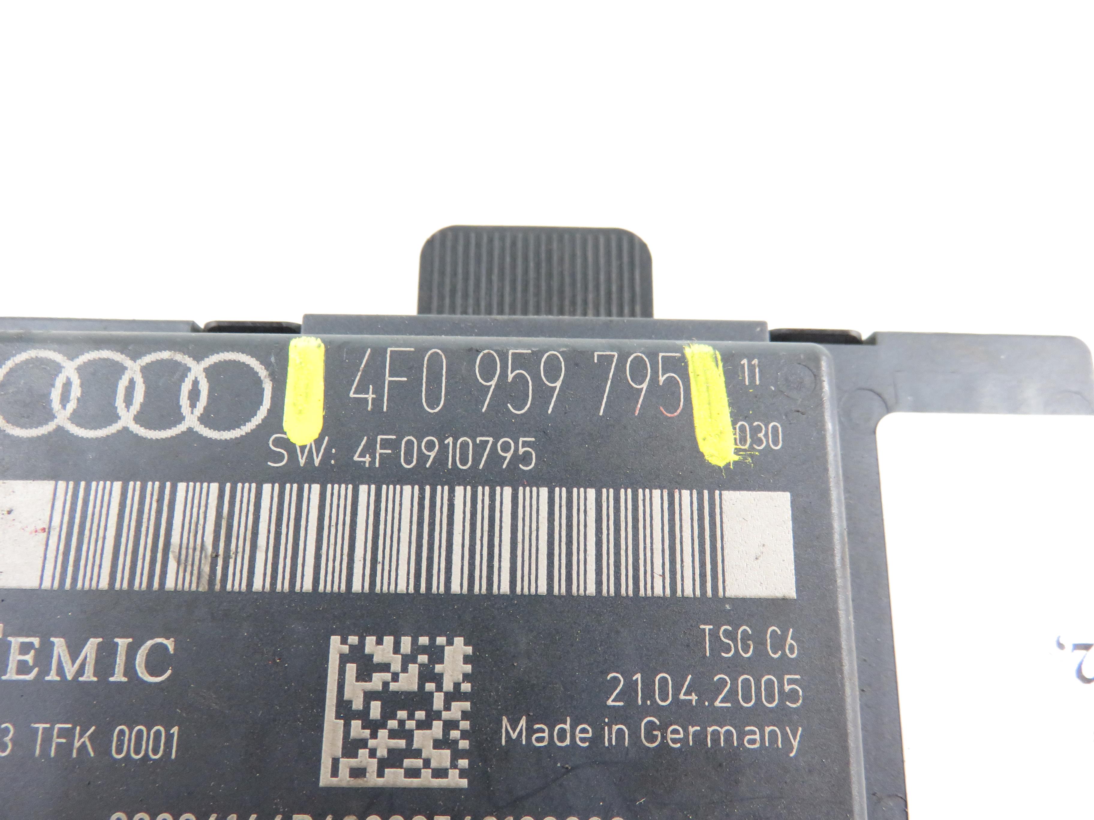 AUDI A6 C6/4F (2004-2011) Front Left Door Control Unit 4F0959795 21857001