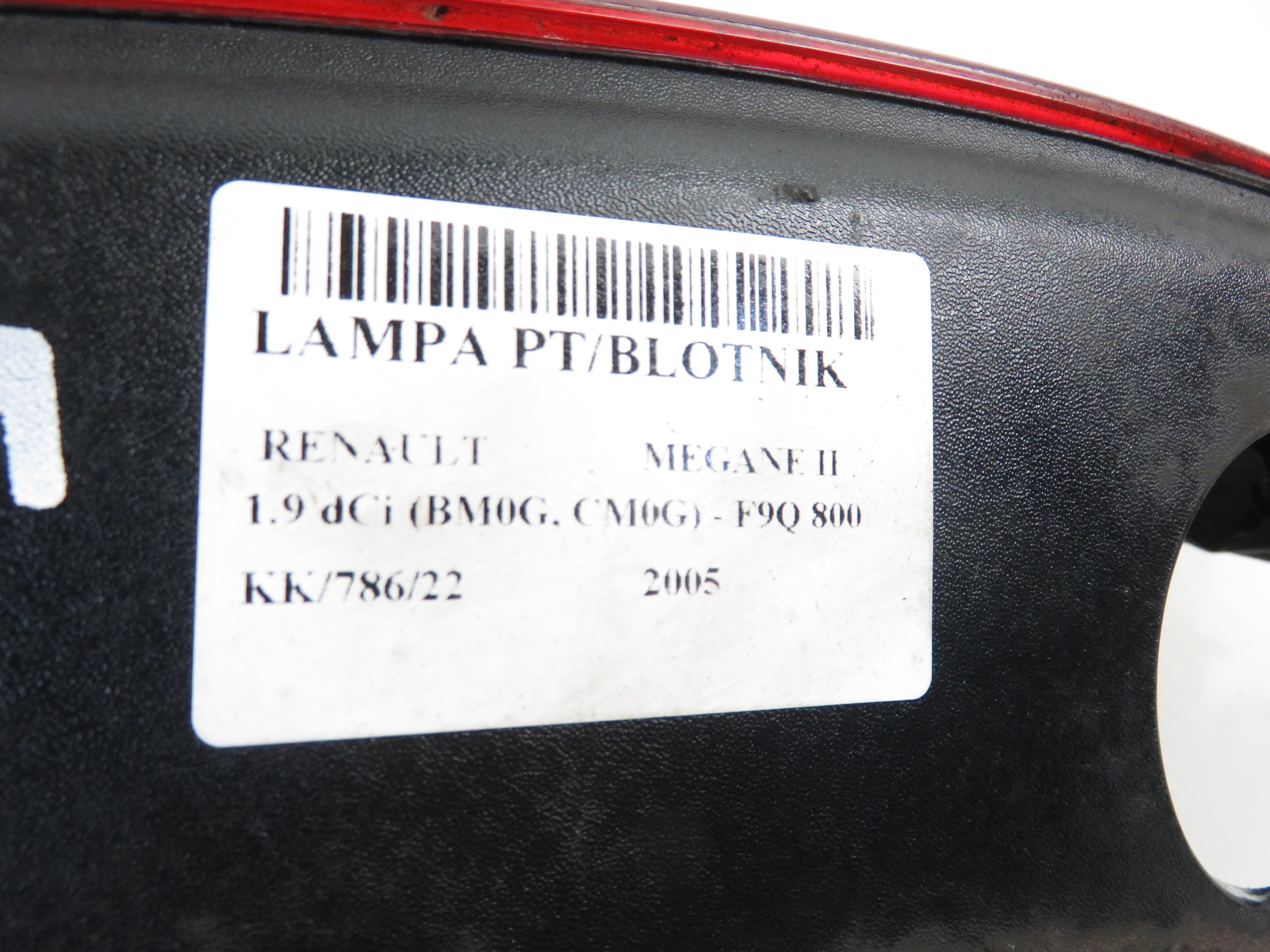 RENAULT Megane 2 generation (2002-2012) Rear Right Taillight Lamp 8200073237 17856239