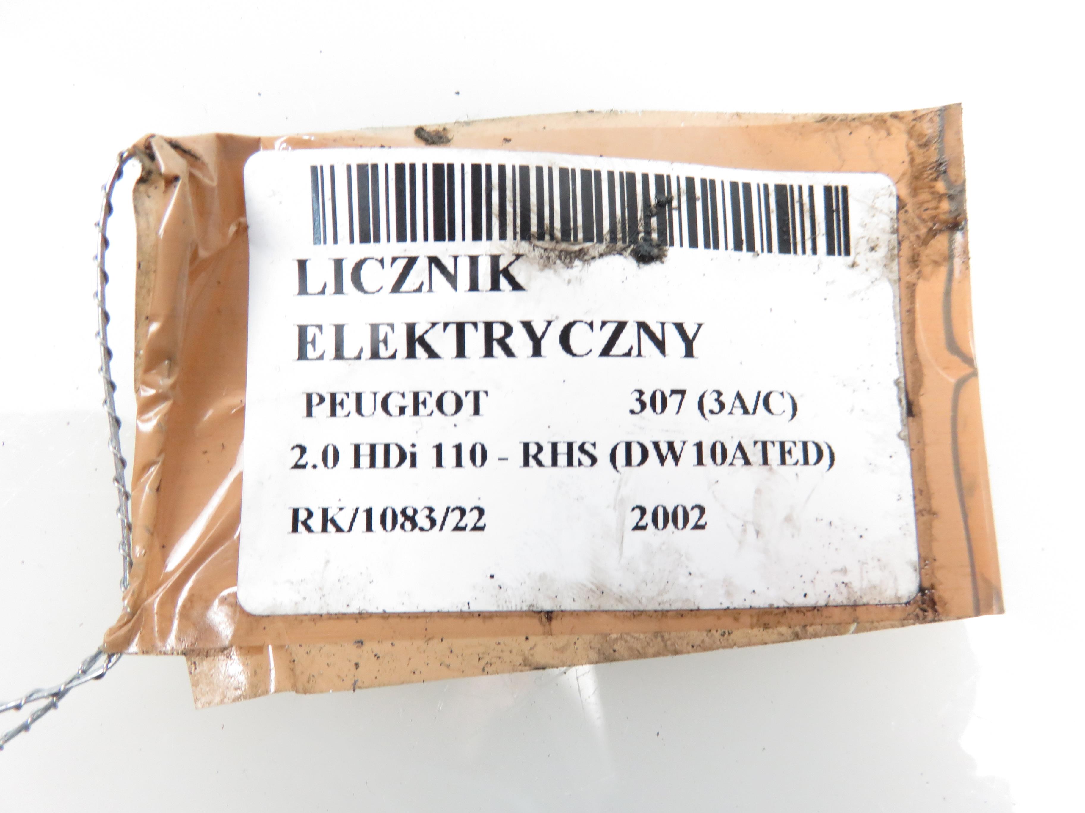 PEUGEOT 307 1 generation (2001-2008) Spidometras (Prietaisų skydelis) 9636708880e 17799906