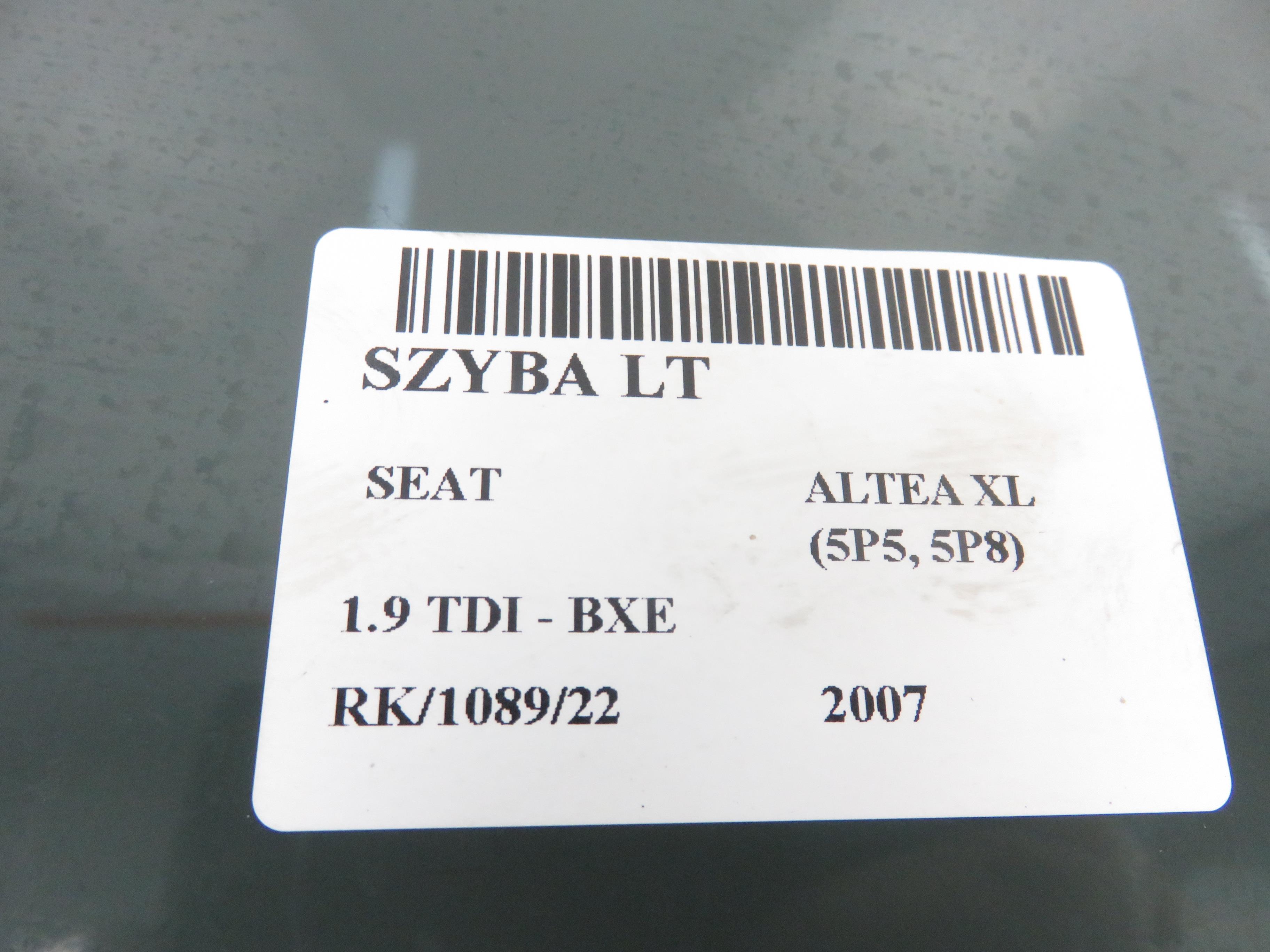 SEAT Altea 1 generation (2004-2013) Rear Left Door Window 17921022