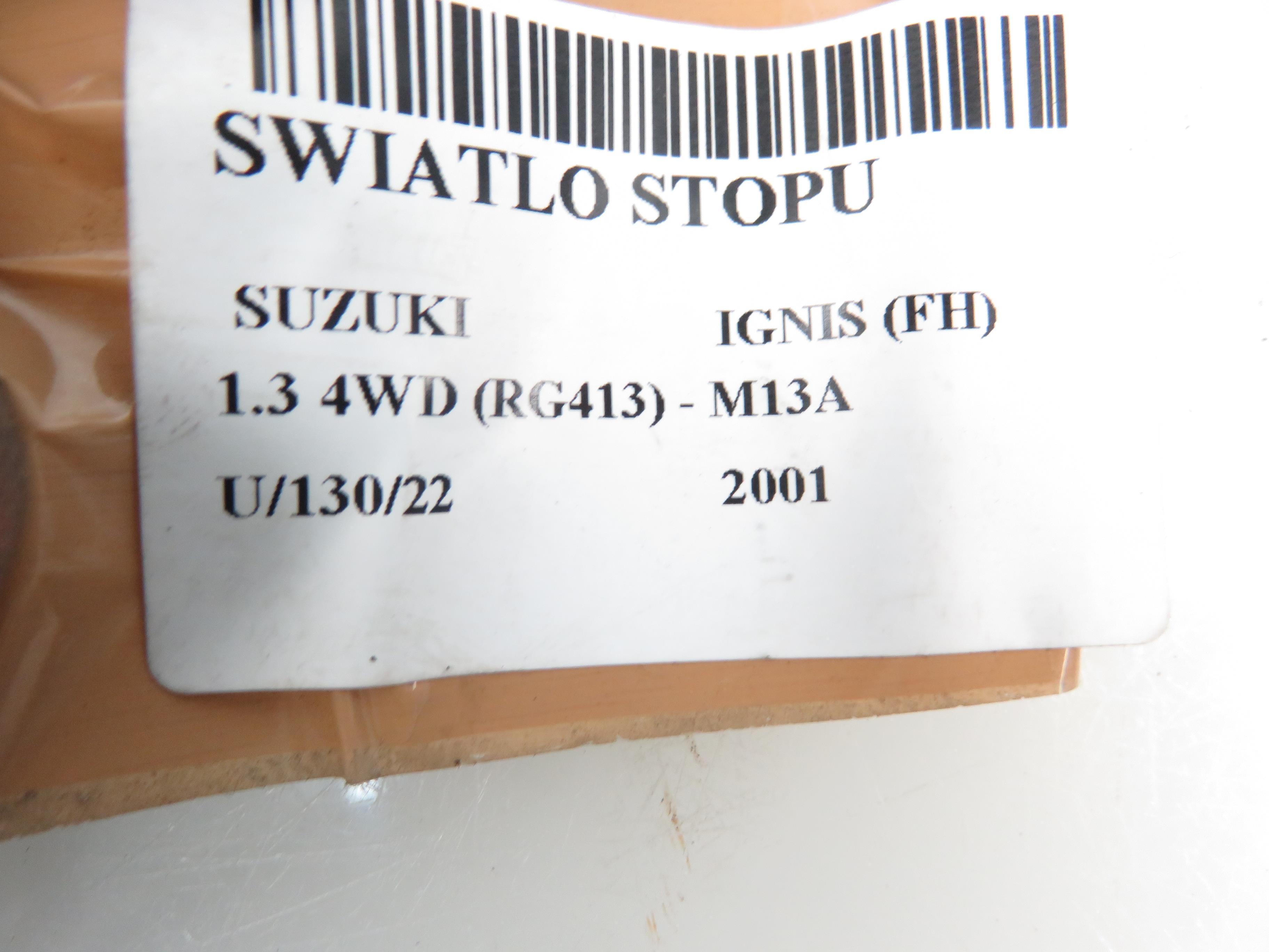 SUZUKI Ignis 1 generation (2000-2006) Feu stop supplémentaire arrière 17939806