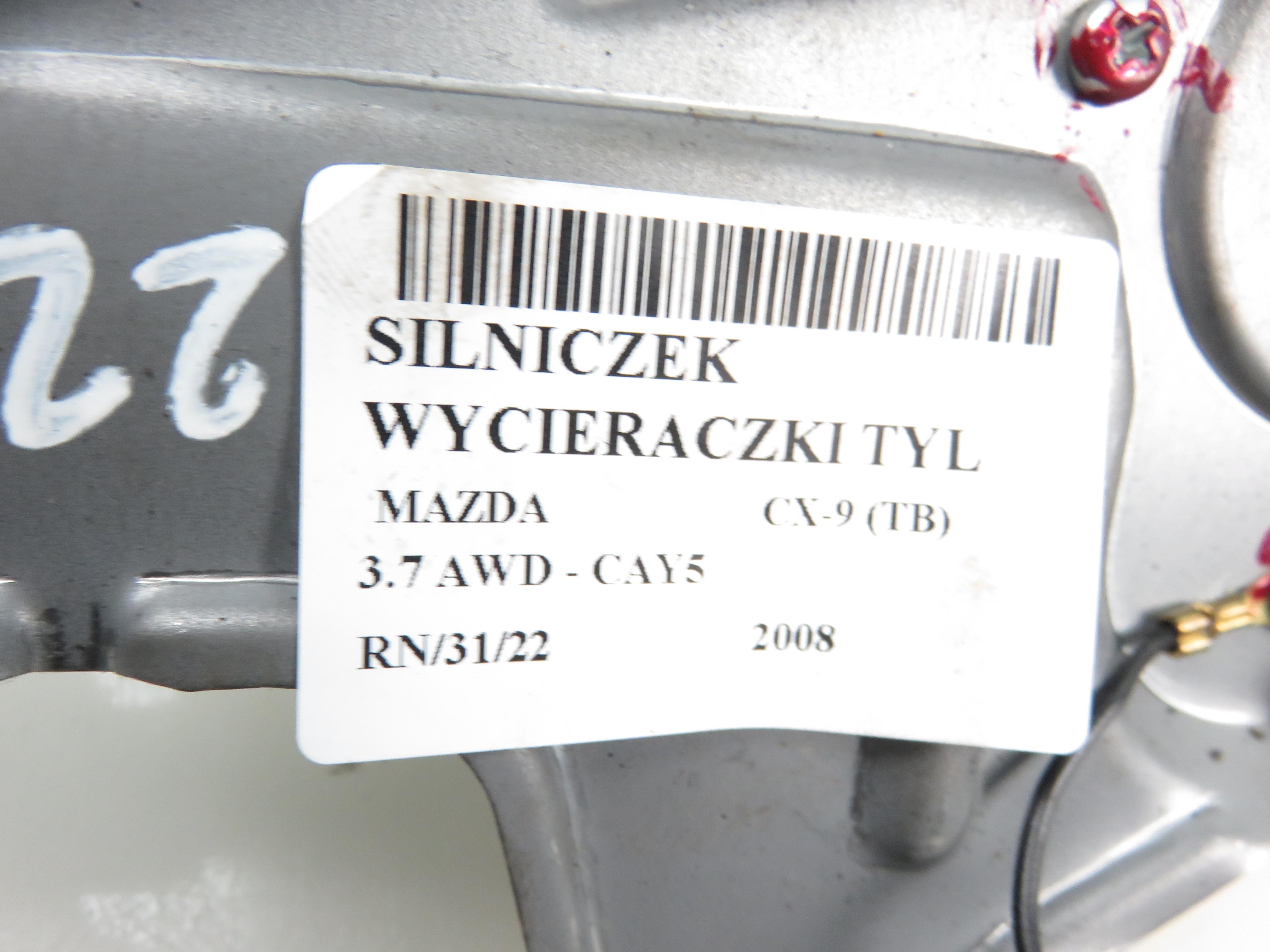 MAZDA CX-9 1 generation (2007-2015) Baklucka Fönstertorkare Motor TD1167450A, 8496000402 17796295
