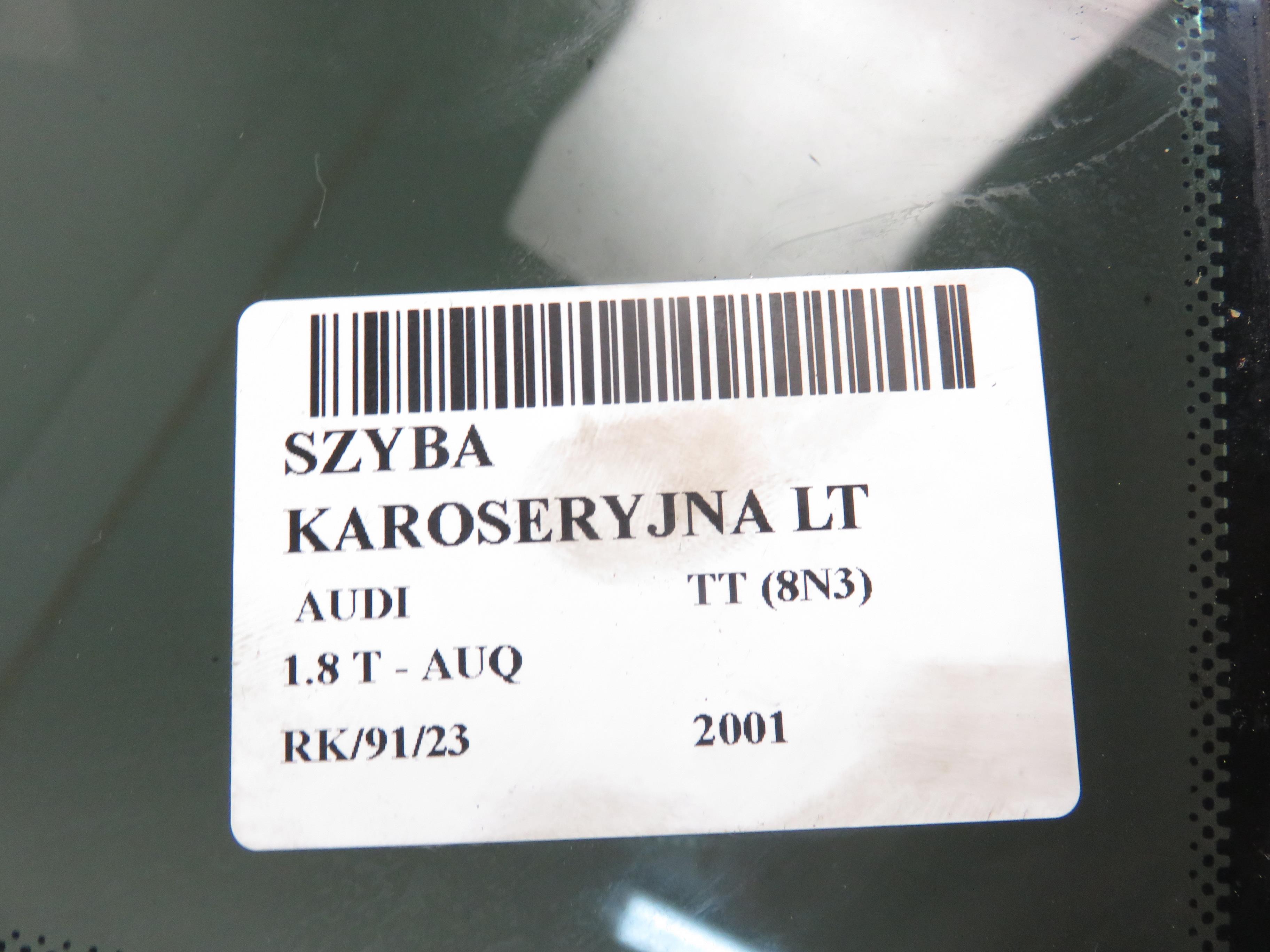 AUDI TT 8N (1998-2006) Kairės pusės galinis šoninis kėbulo stiklas 21856303