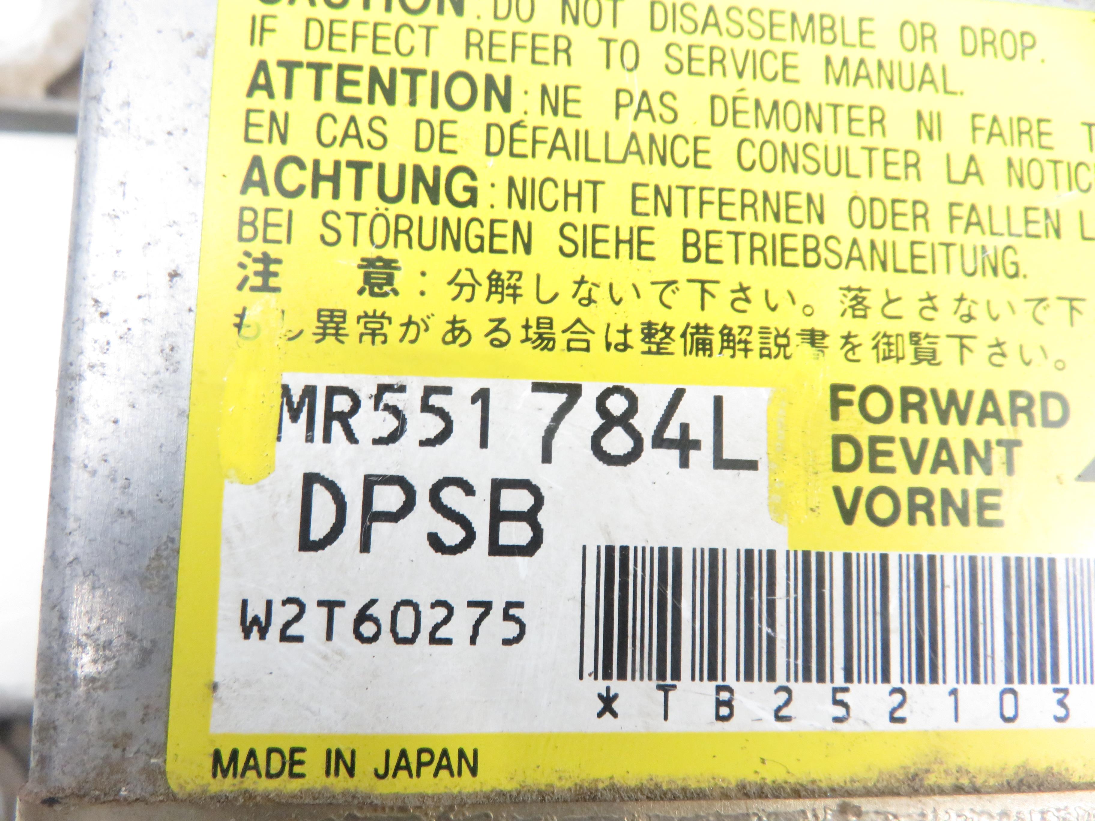 MITSUBISHI Pajero 3 generation (1999-2006) Unité de contrôle SRS MR551784L 17854547