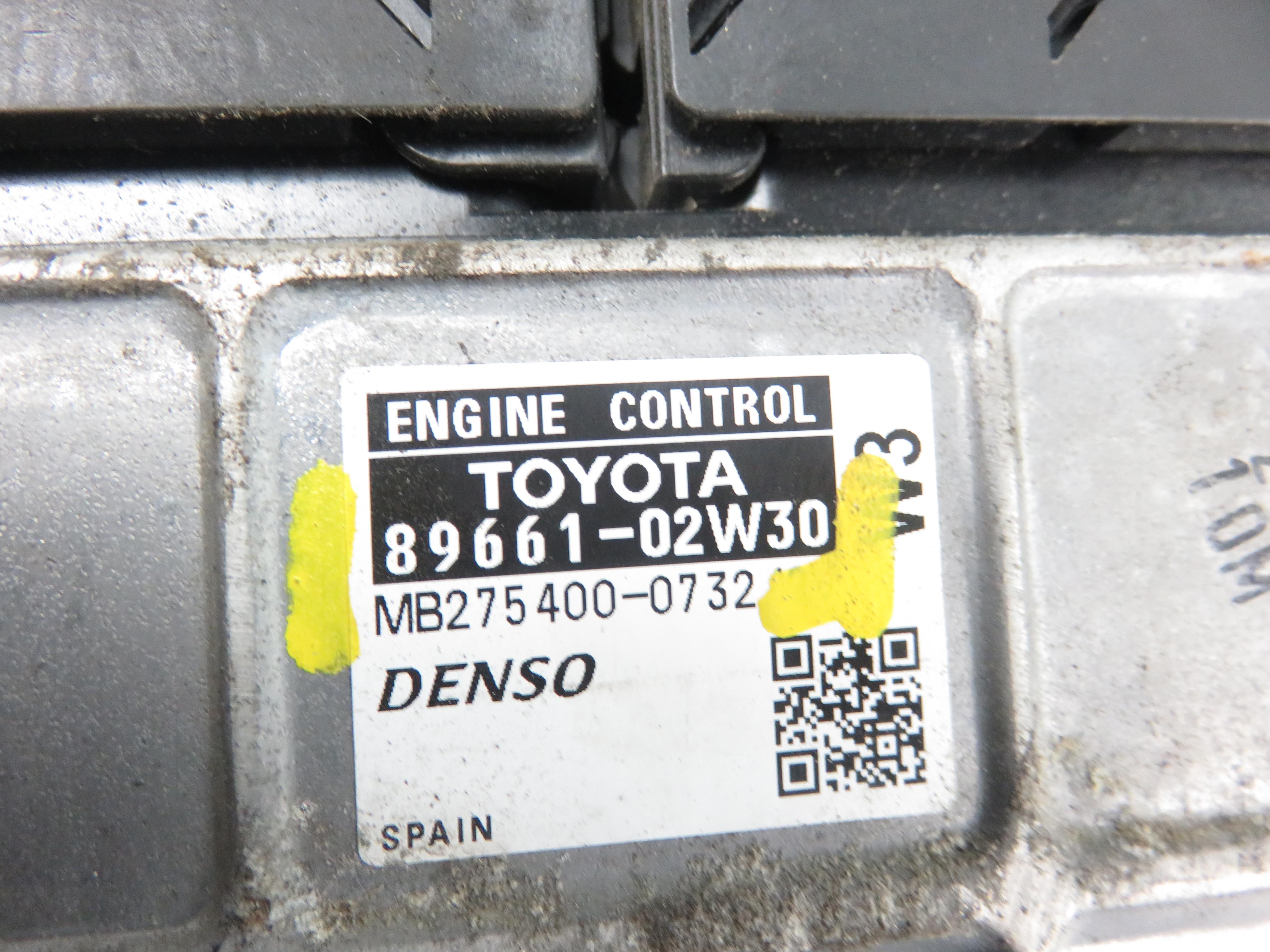 TOYOTA Auris 1 generation (2006-2012) Calculateur d'unité de commande du moteur 8966102W30 22022116