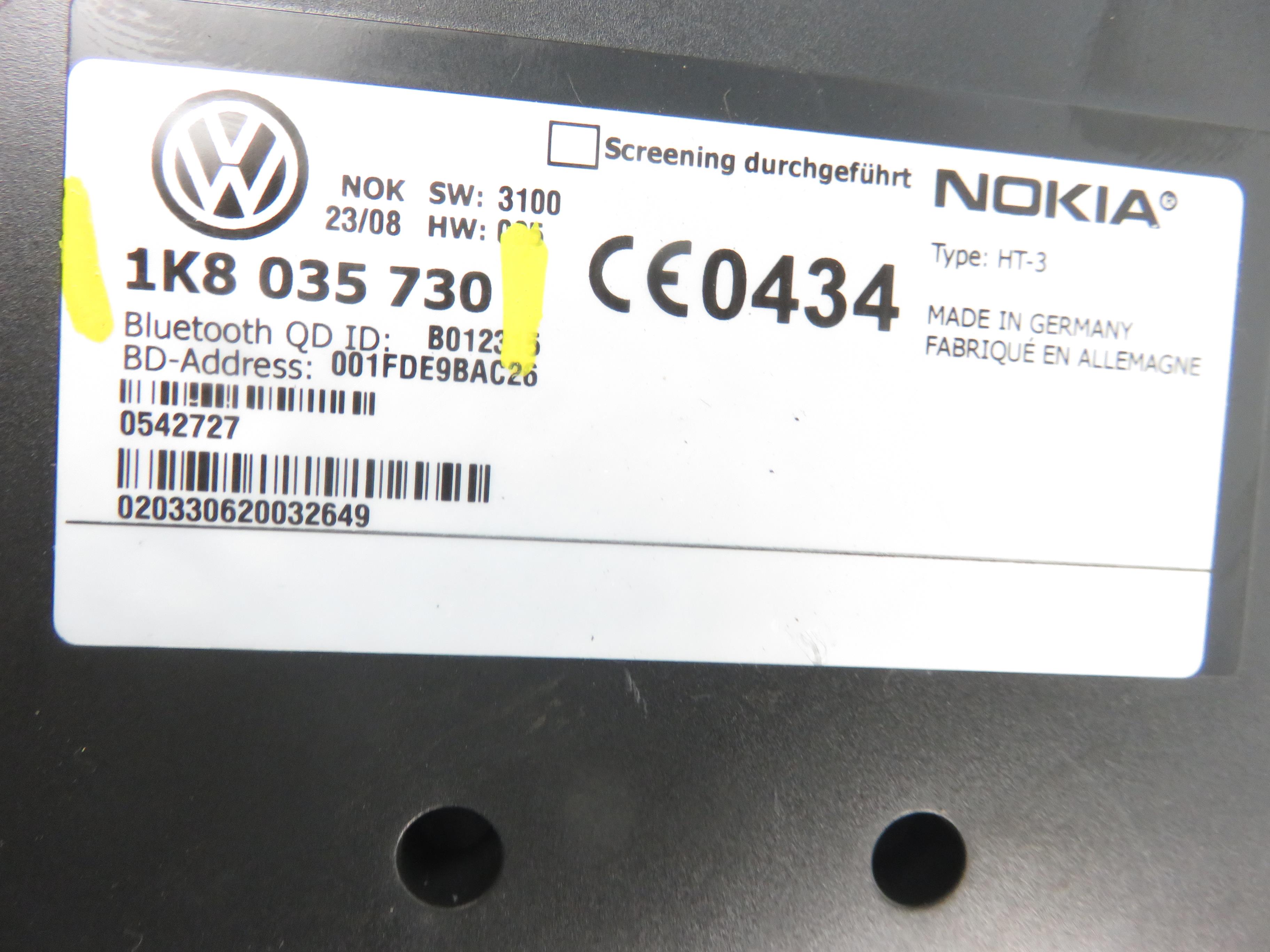 VOLKSWAGEN Passat Variant 1 generation (2010-2024) Bluetooth vadības bloks 1K8035730 21931657