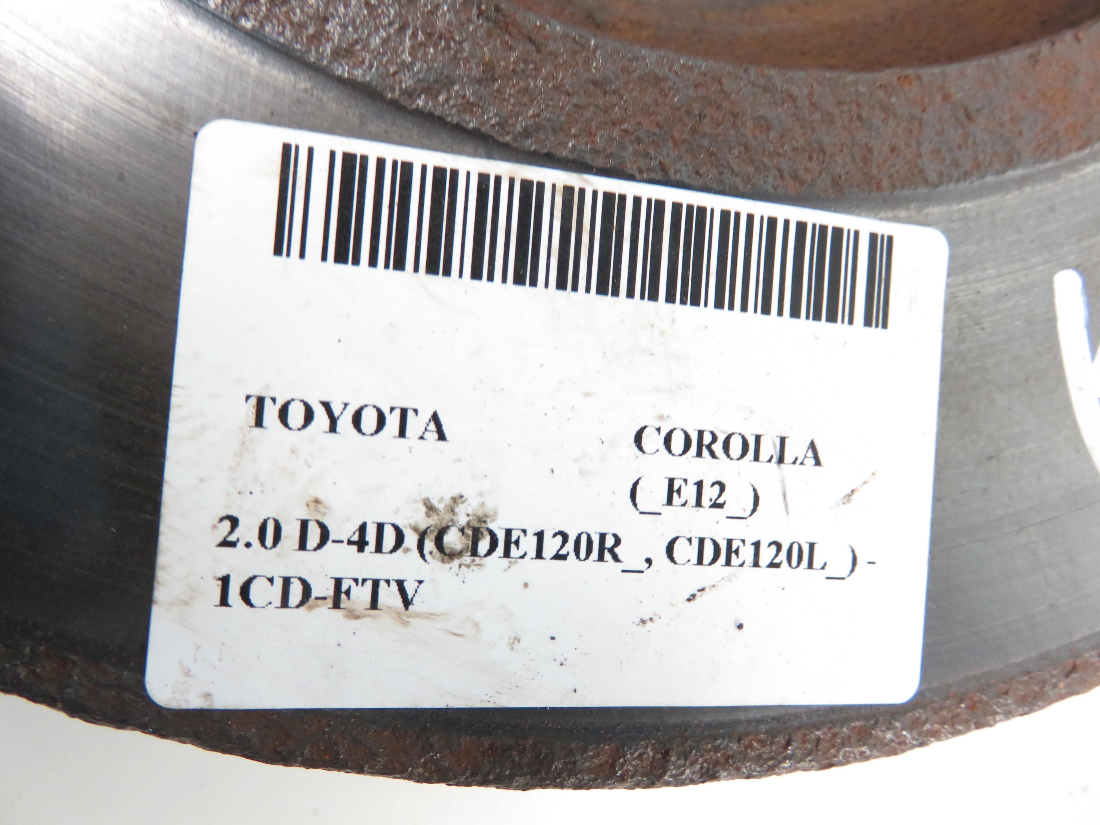 TOYOTA Corolla 9 generation E120/E130 (2000-2007) Дискова пластина на предната спирачка 22041063