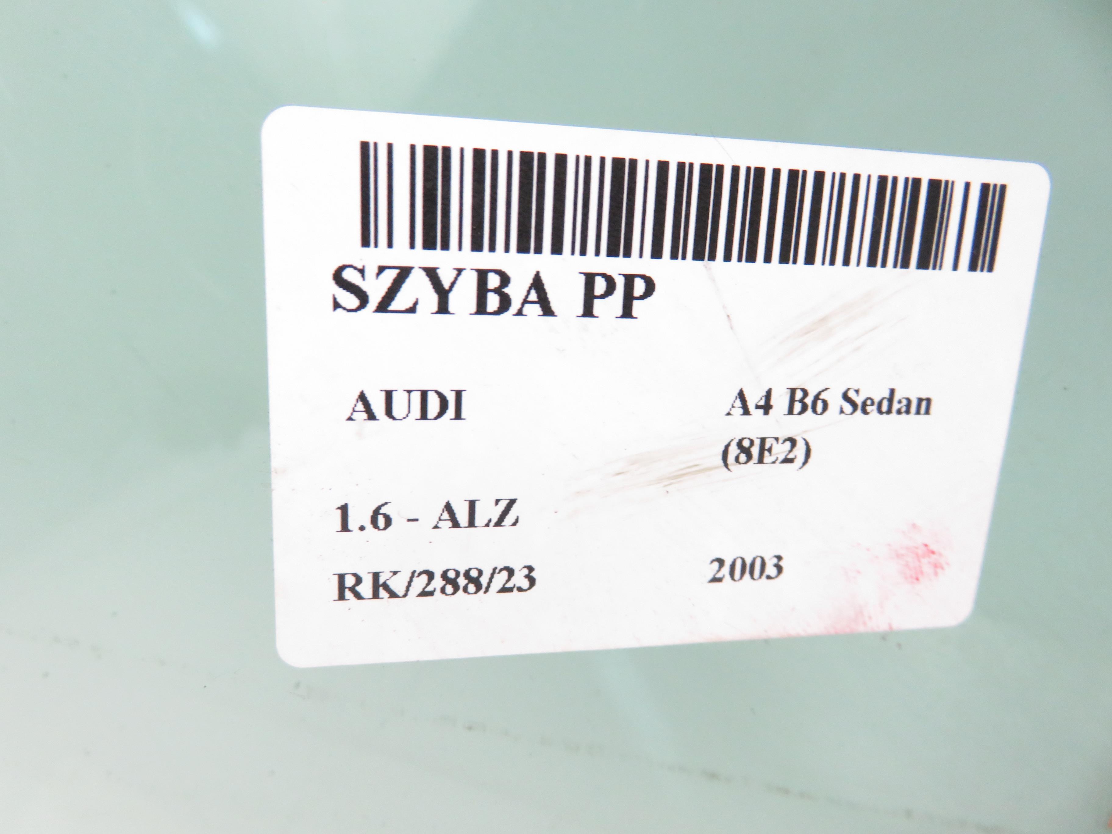 AUDI A4 B6/8E (2000-2005) Priekinė dešinė fortkutė (mažasis stiklas) 21836642
