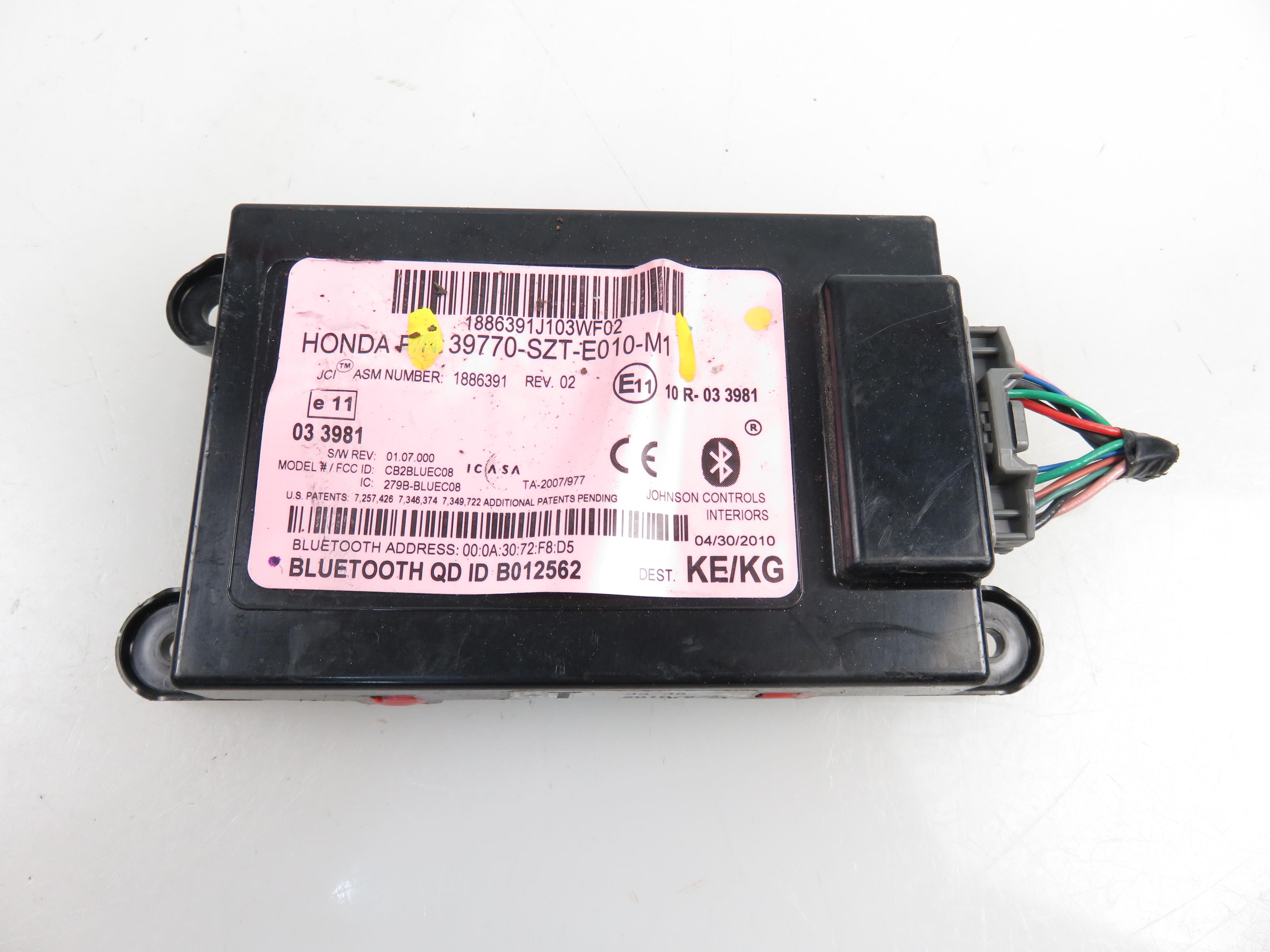 HONDA CR-Z 1 generation (2010-2019) Bluetooth valdymo blokas 39770SZTE010M1 18054289