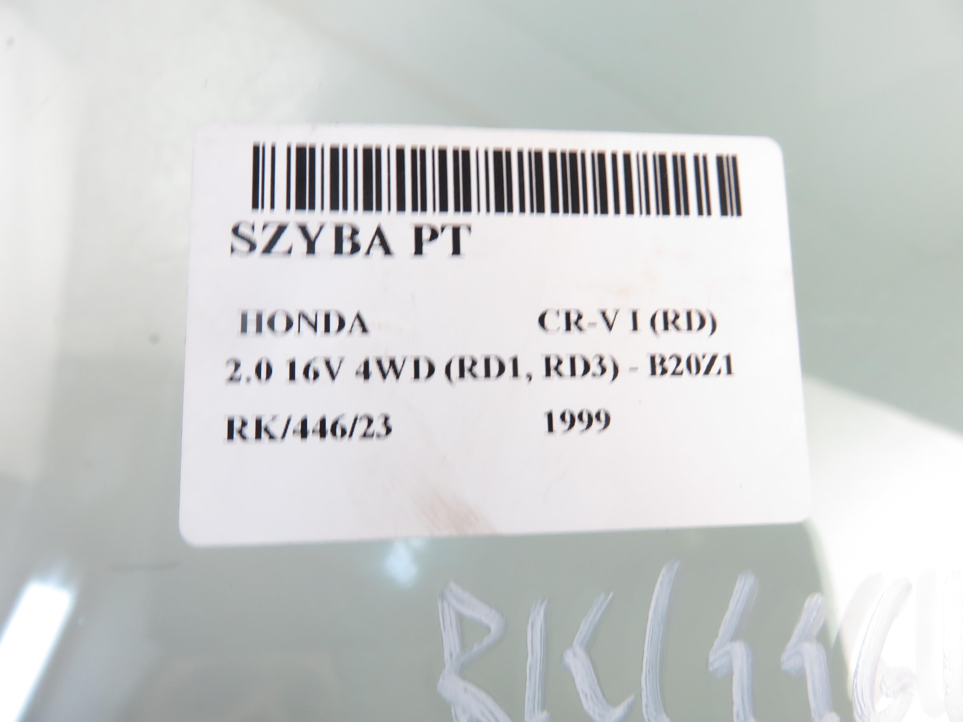 HONDA CR-V 1 generation (1995-2001) Galinė dešinė fortkutė (mažasis stiklas) 18136538