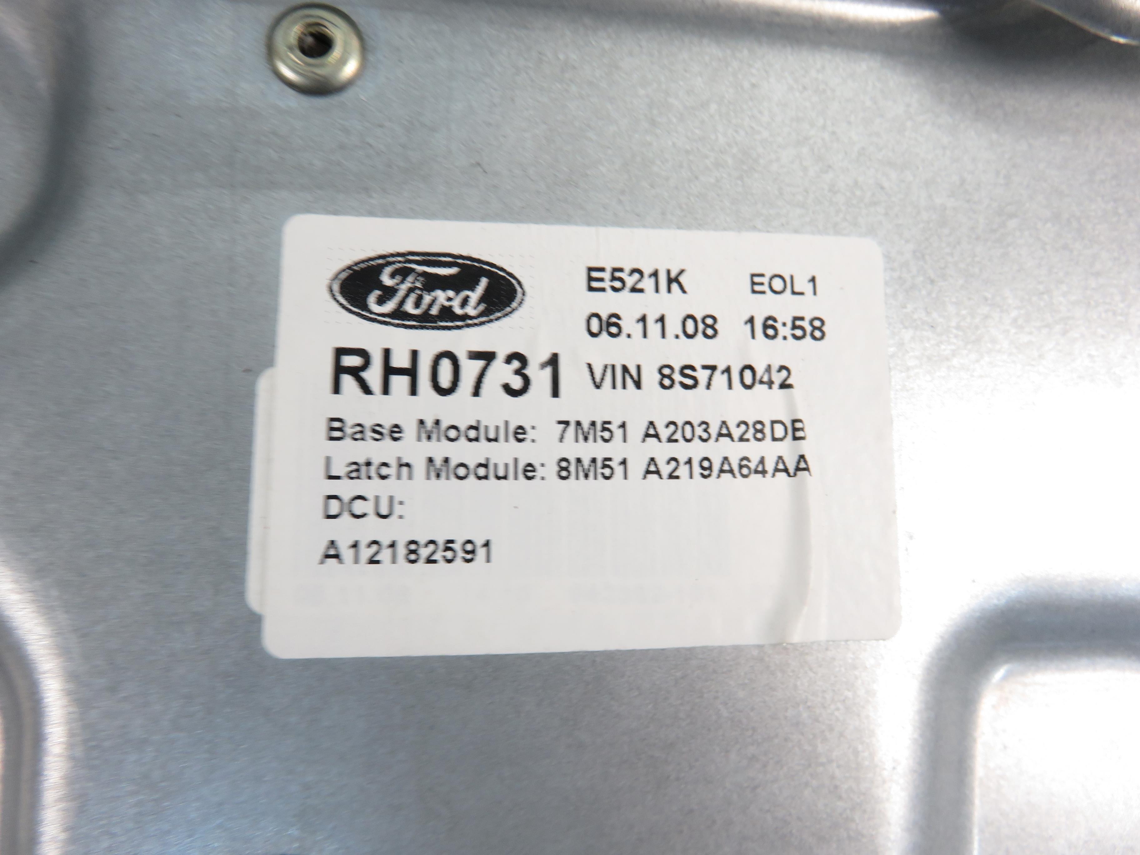 FORD Focus 2 generation (2004-2011) Стеклоподъемник передней правой двери 7M51A203A28DB 20781266