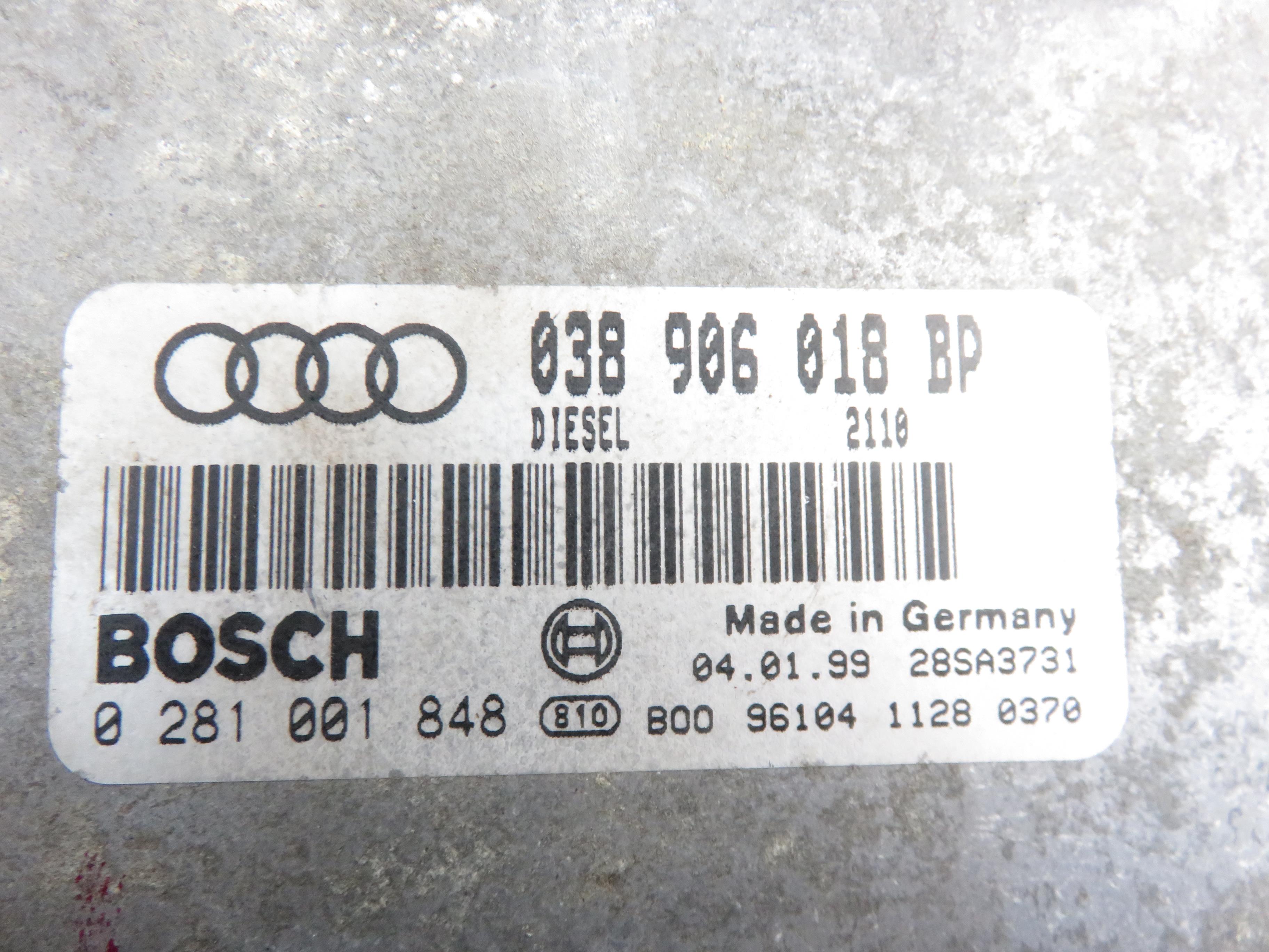 AUDI A3 8L (1996-2003) Styreenhed 038906018BP,0281001848 21836663