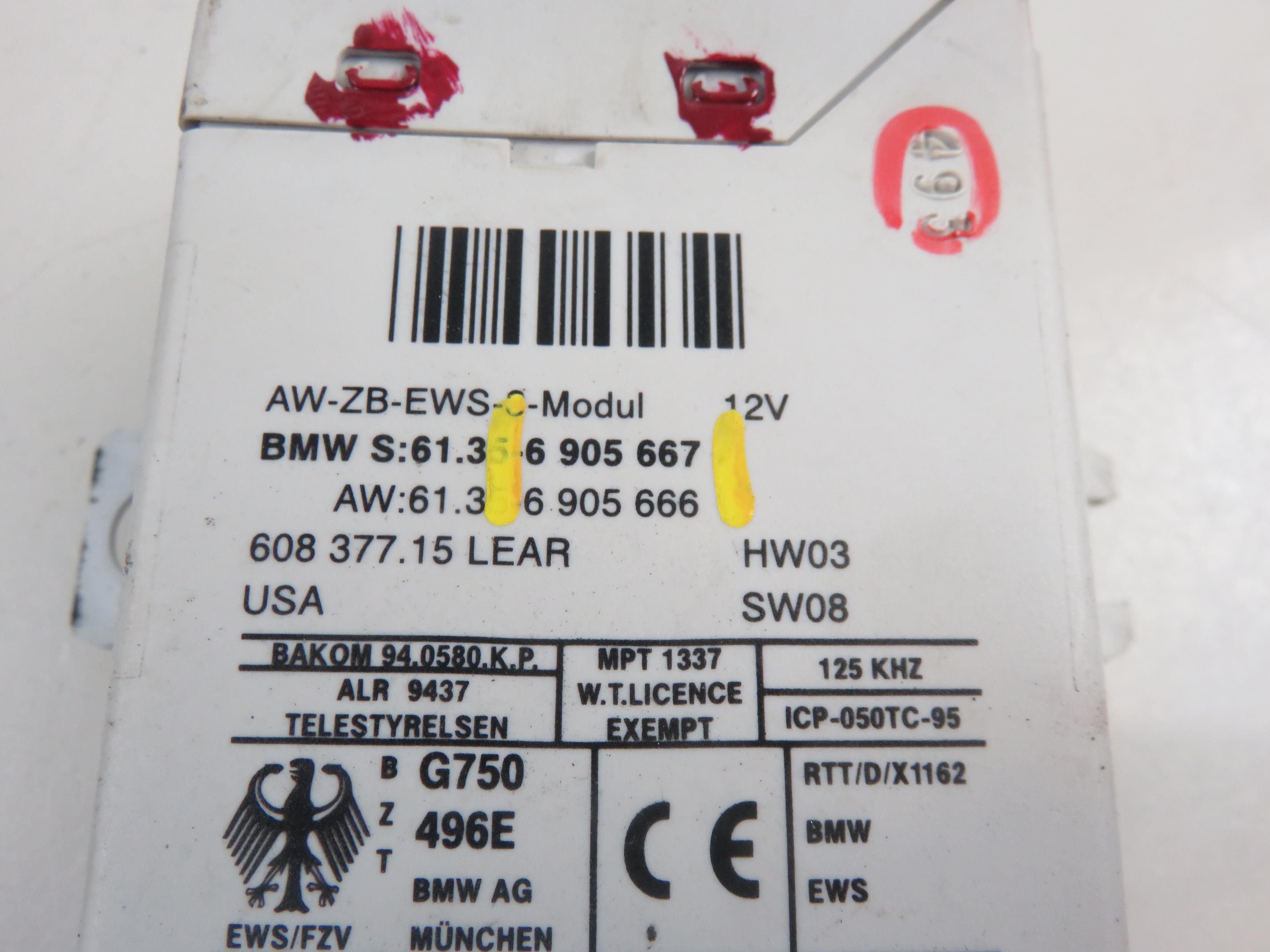 BMW 3 Series E46 (1997-2006) CAS EWS 6905667,6905666 21858853