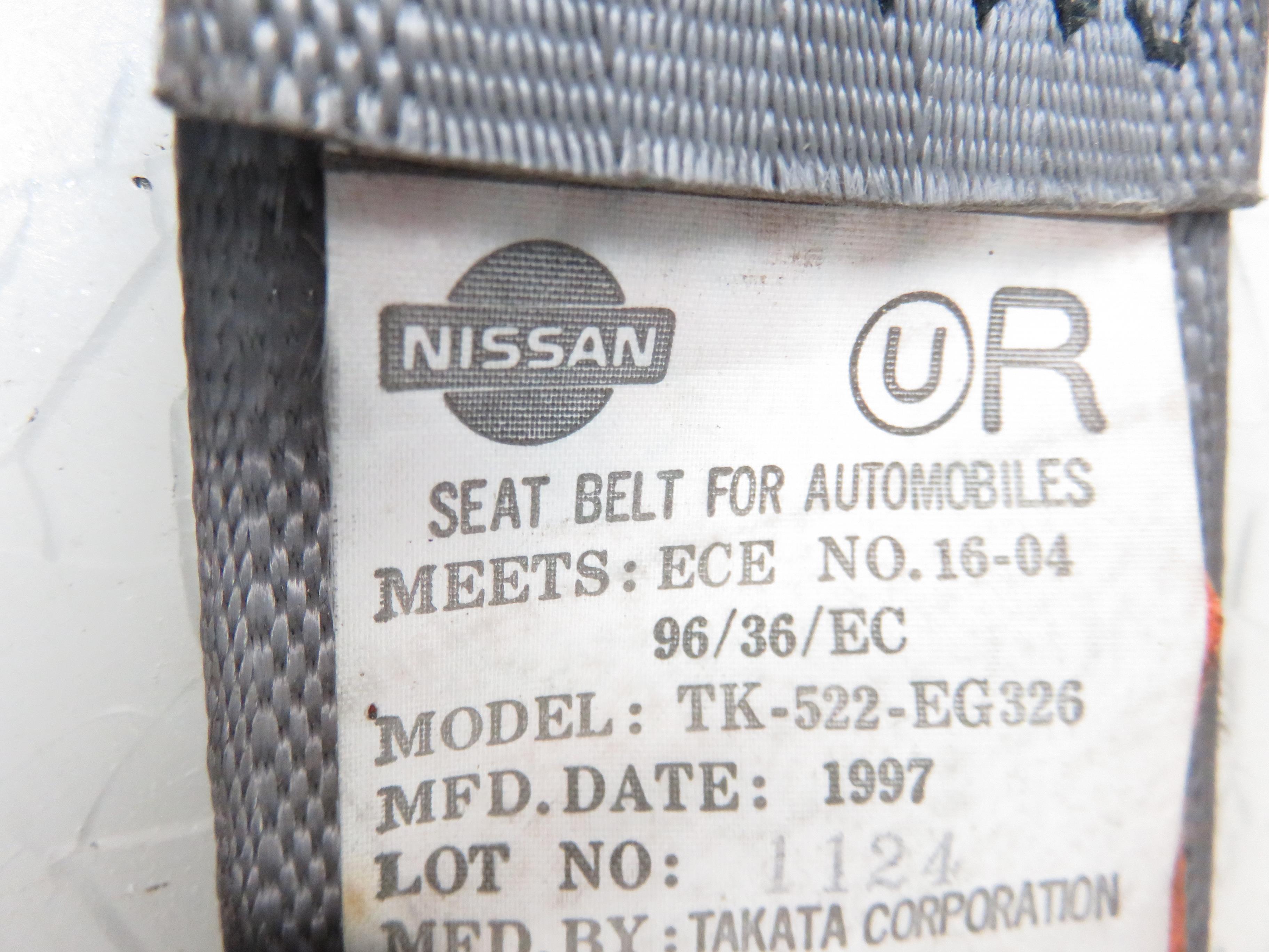NISSAN Pathfinder R50 (1996-2004) Front Right Seatbelt TK522EG326 20349952