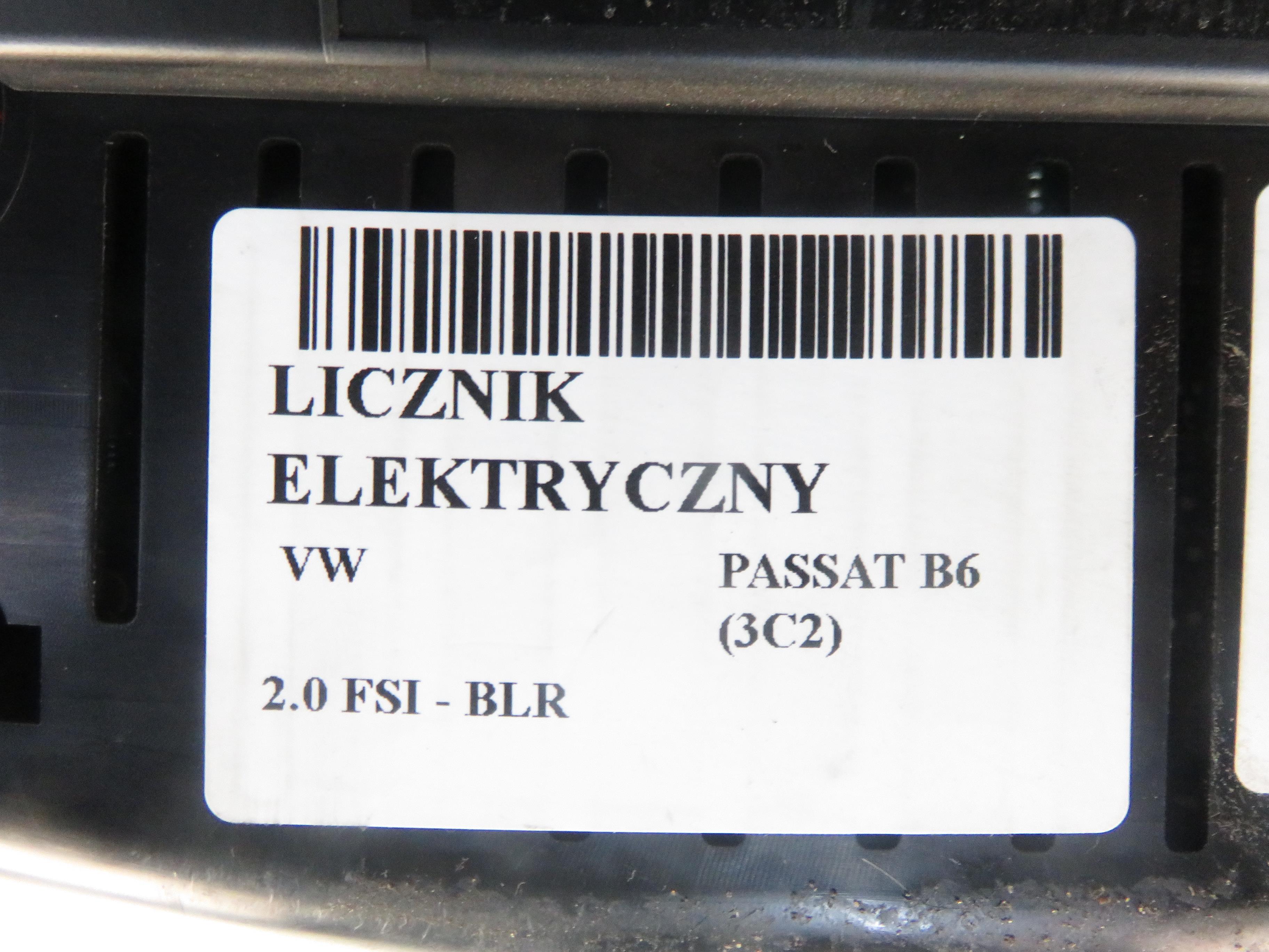 VOLKSWAGEN Passat B6 (2005-2010) Спидометр A2C53042108, A2C53117394, A2C53106067 20494997