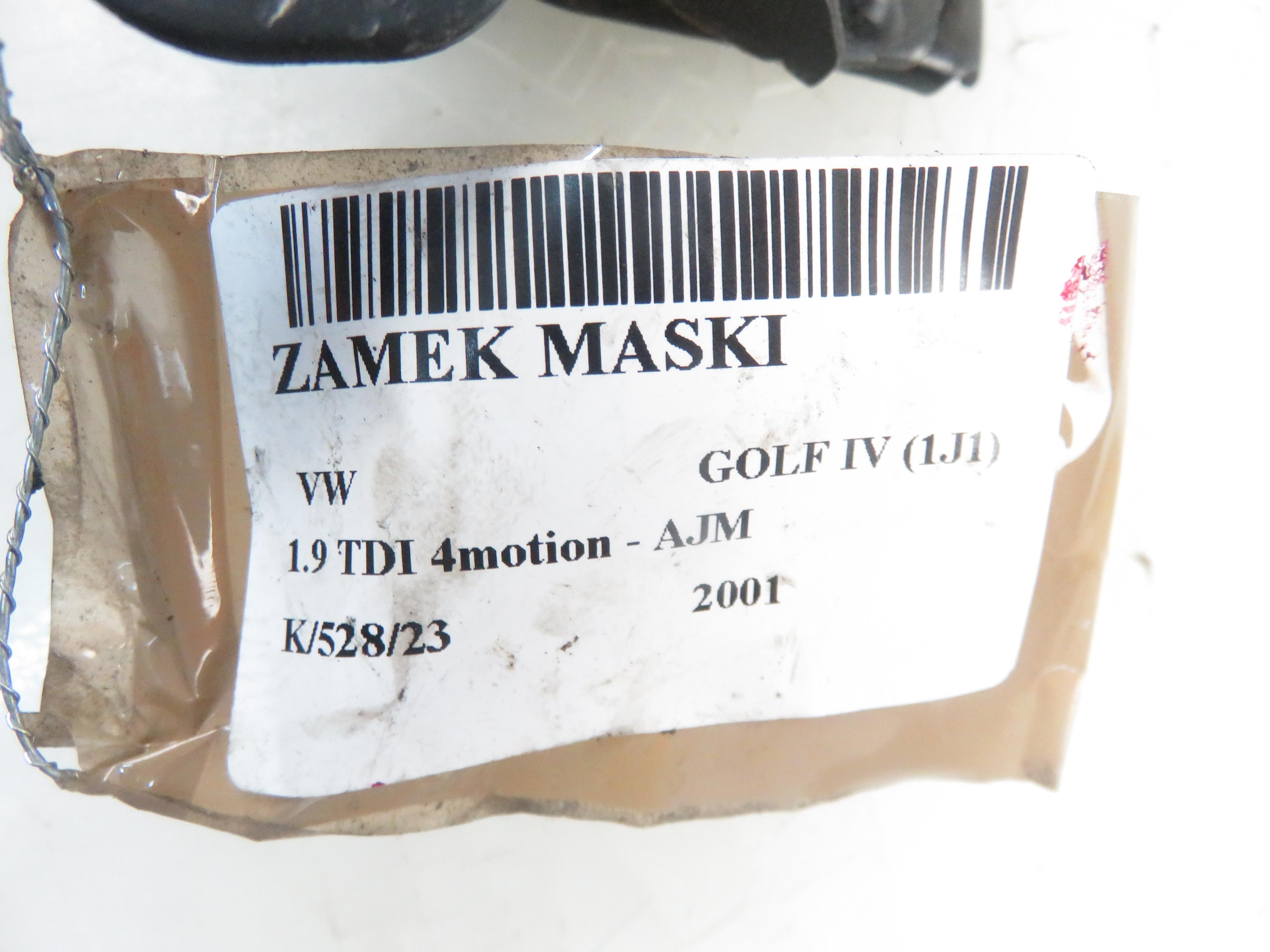 VOLKSWAGEN Golf 4 generation (1997-2006) Bonnet Lock 1J0823509C, 1J0823509D 21931721