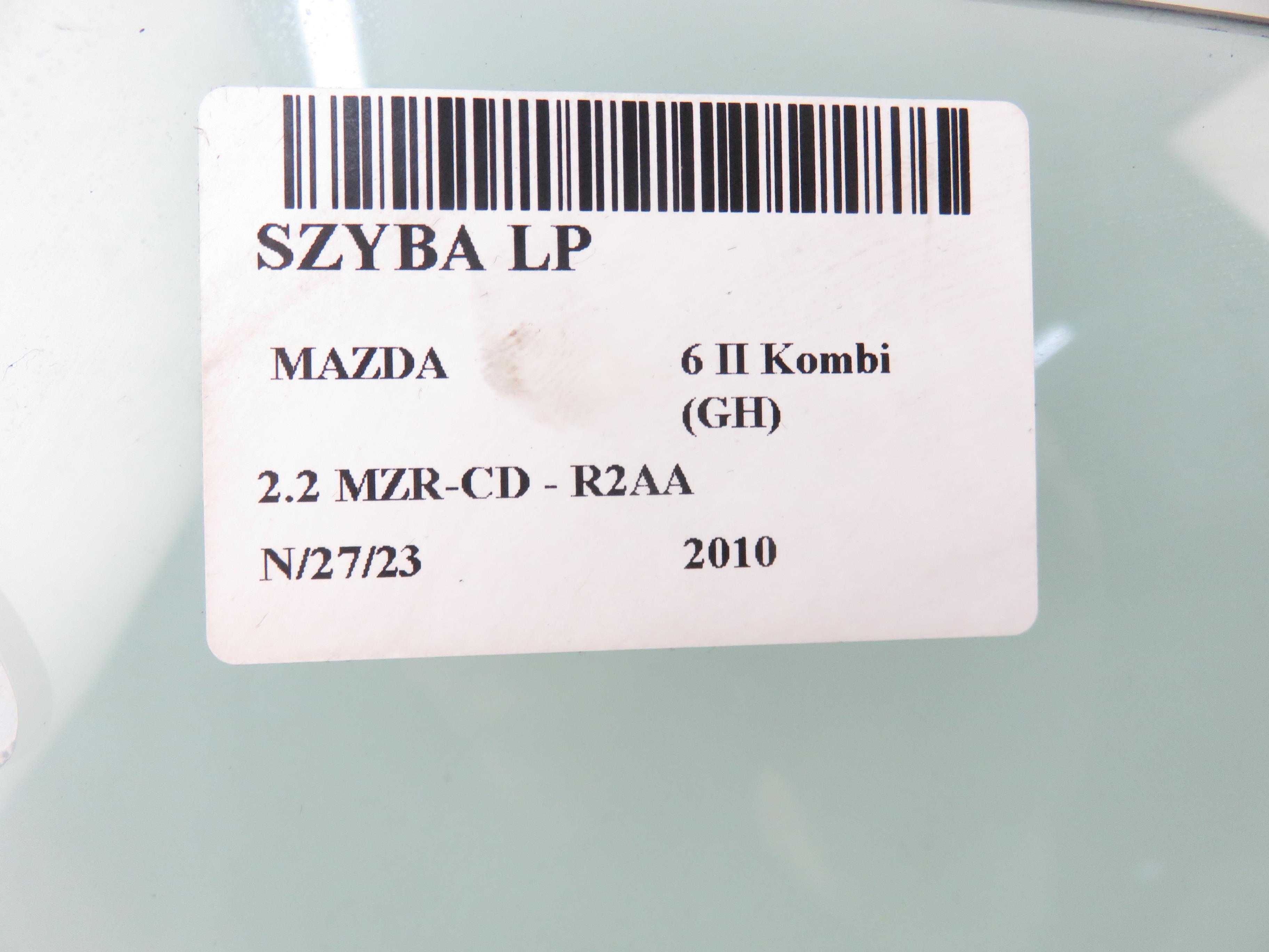 MAZDA 6 GH (2007-2013) Priekinė dešinė fortkutė (mažasis stiklas) 23771620