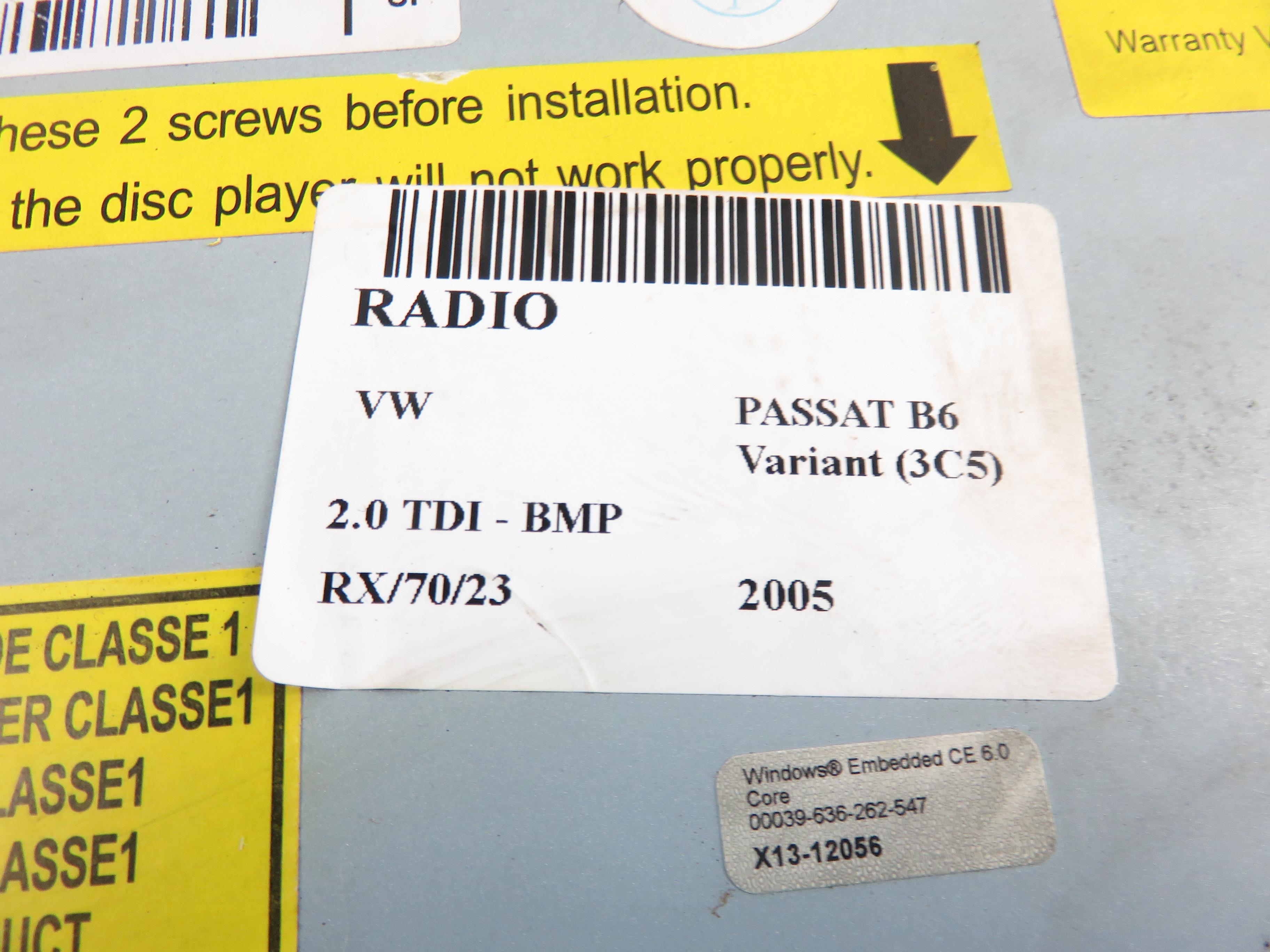 VOLKSWAGEN Passat Variant 1 generation (2010-2024) Music Player Without GPS PHILADELPHIA835WORLD 21871846