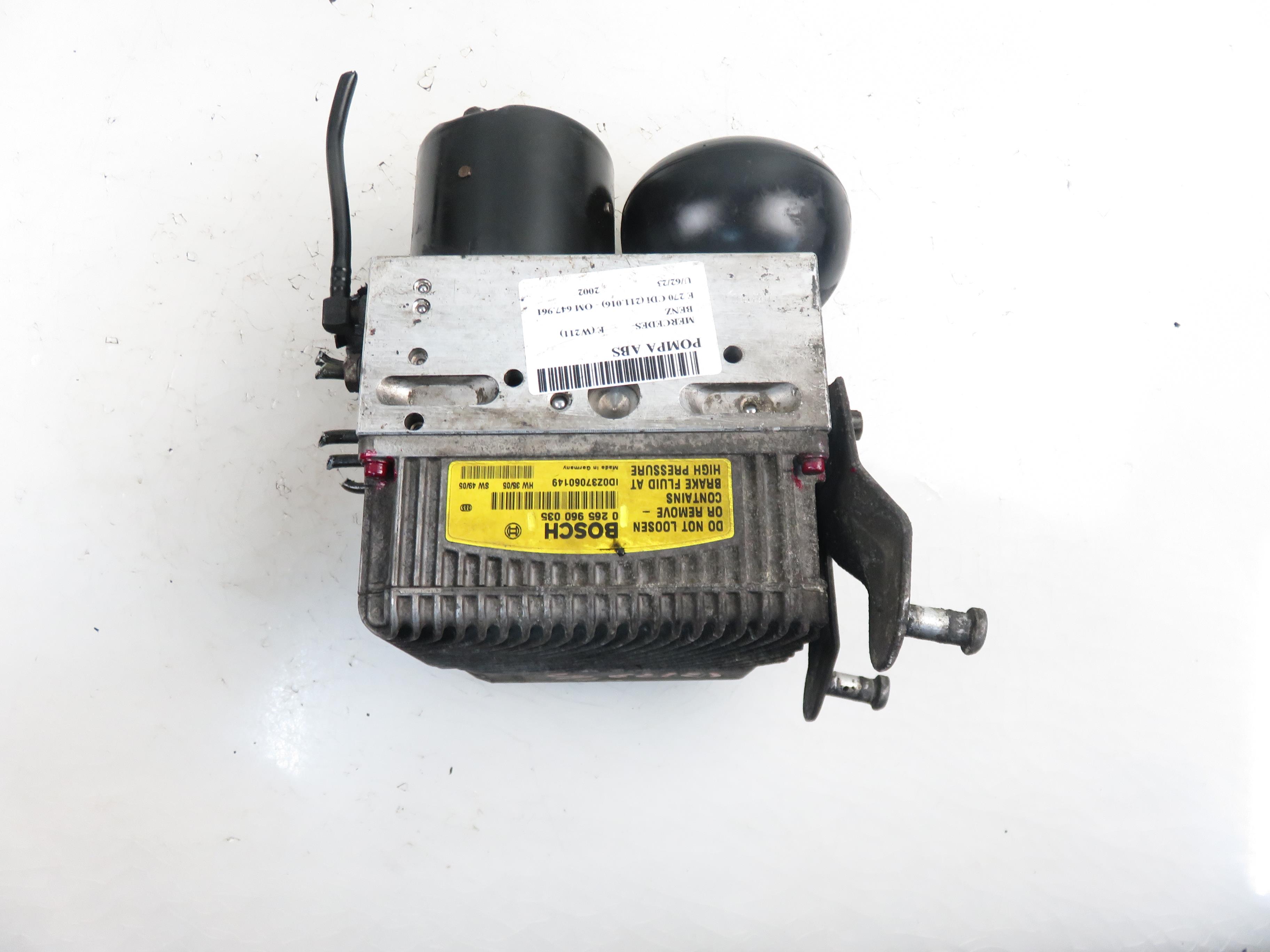 MERCEDES-BENZ E-Class W211/S211 (2002-2009) ABS pumpe 0265960035, 0004302394, 0265202066 21871415