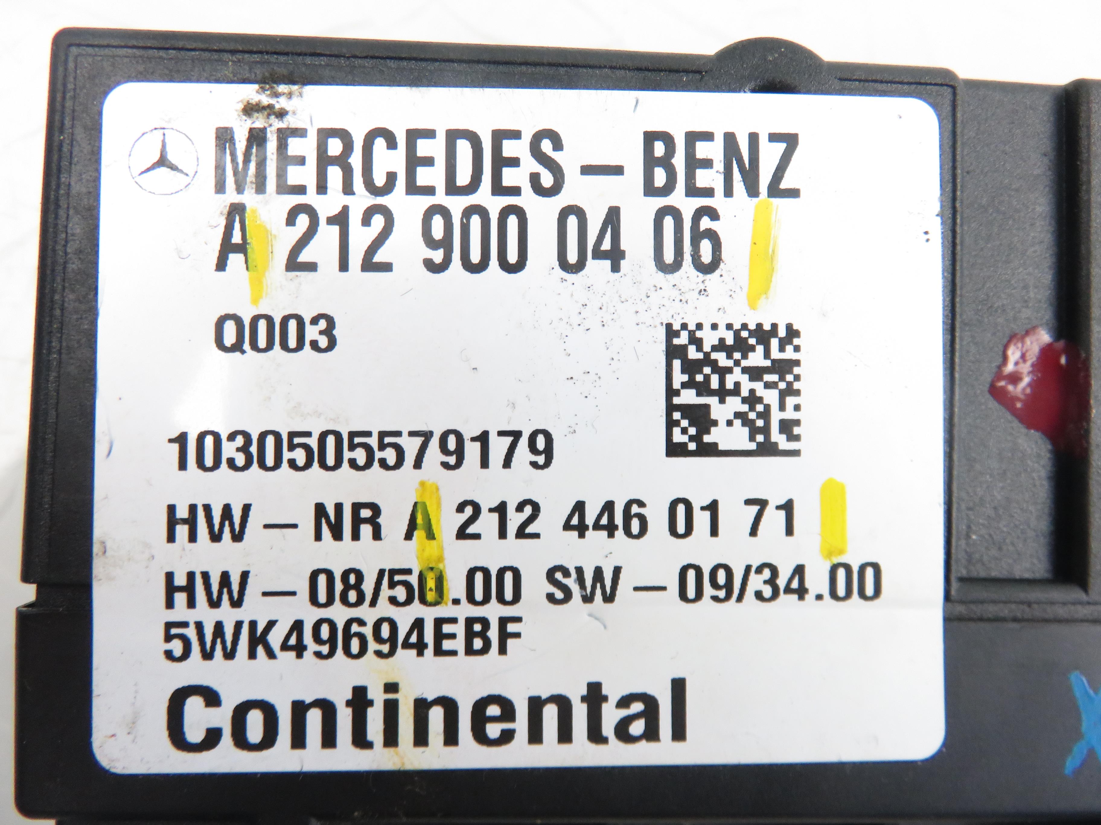 MERCEDES-BENZ E-Class W212/S212/C207/A207 (2009-2016) Fuel pump relay 2124460171, 2129000406 21228528
