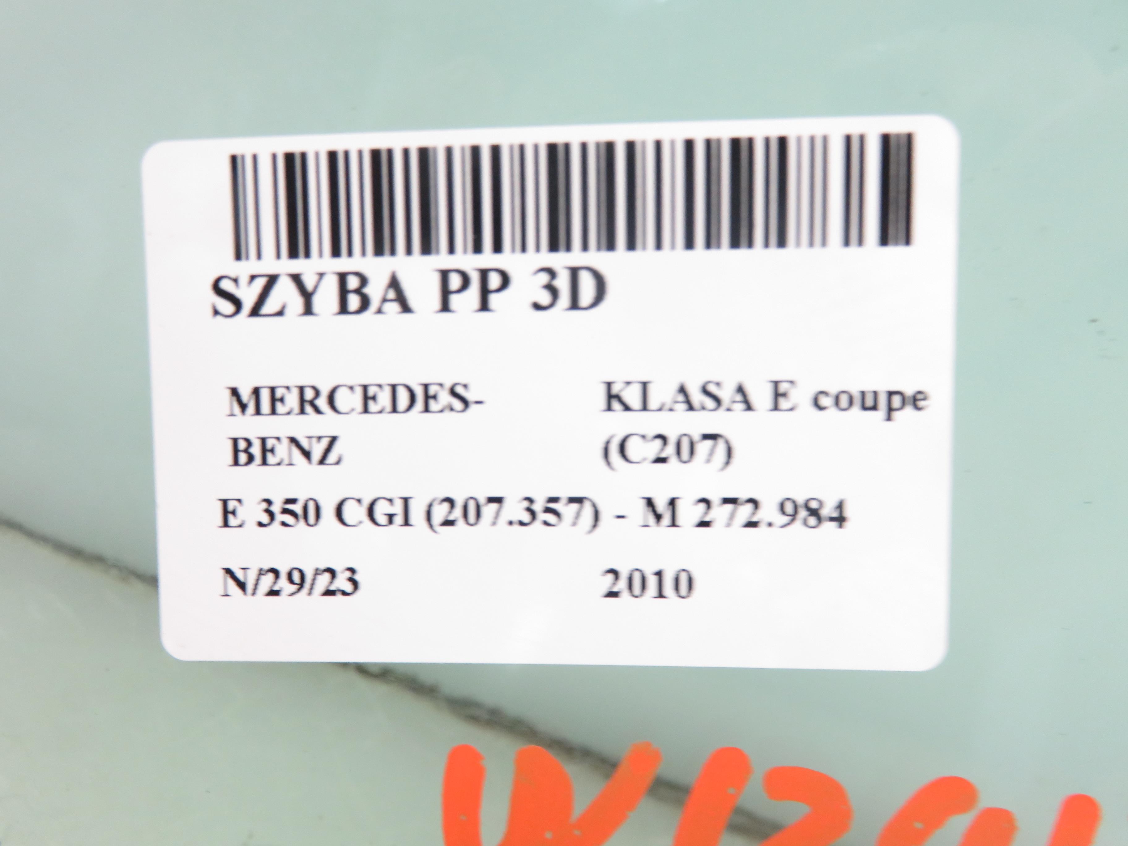 MERCEDES-BENZ E-Class W212/S212/C207/A207 (2009-2016) Стекло передней правой двери 22024608