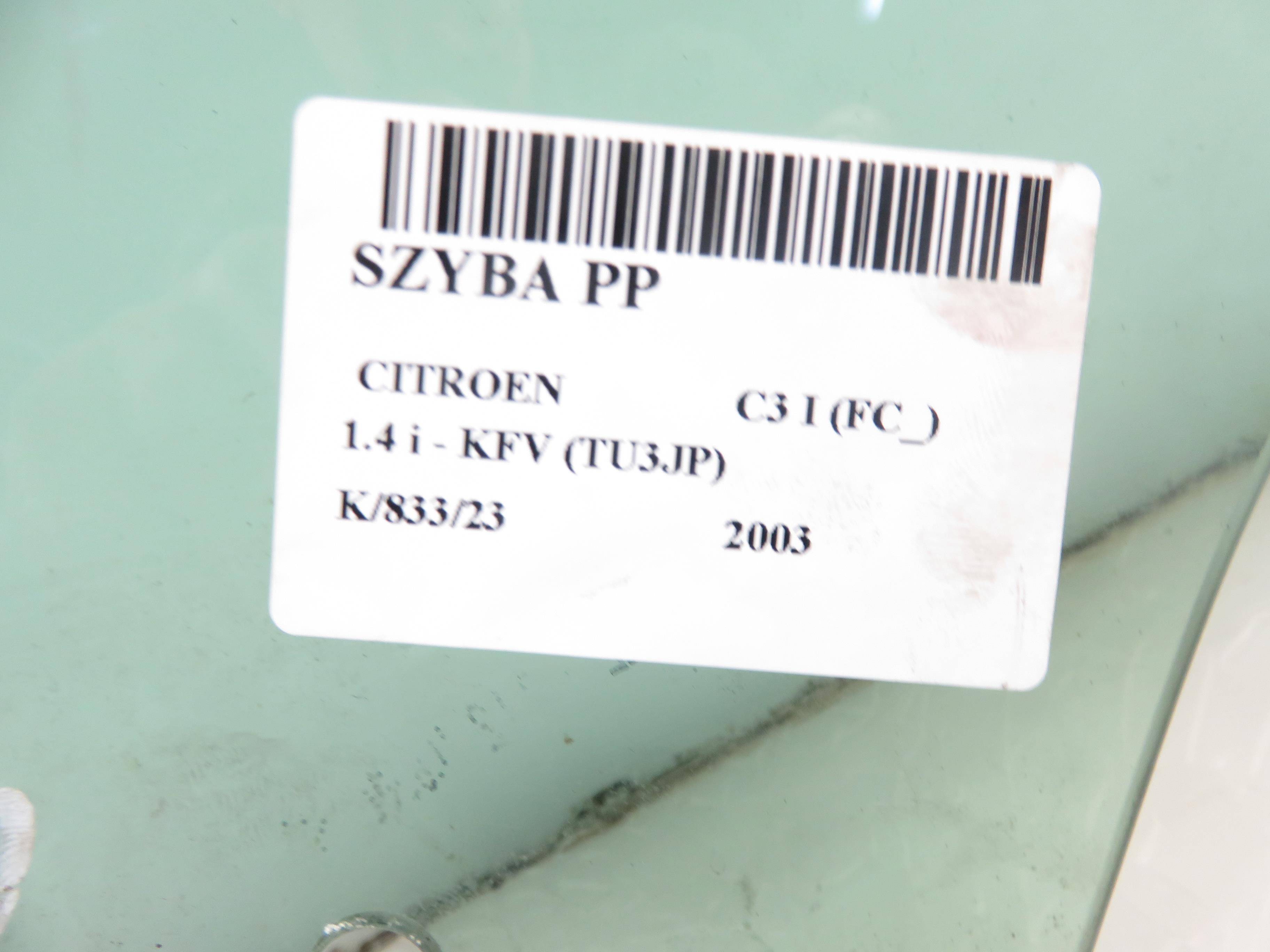 CITROËN C3 1 generation (2002-2010) Priekinė dešinė fortkutė (mažasis stiklas) 21860244