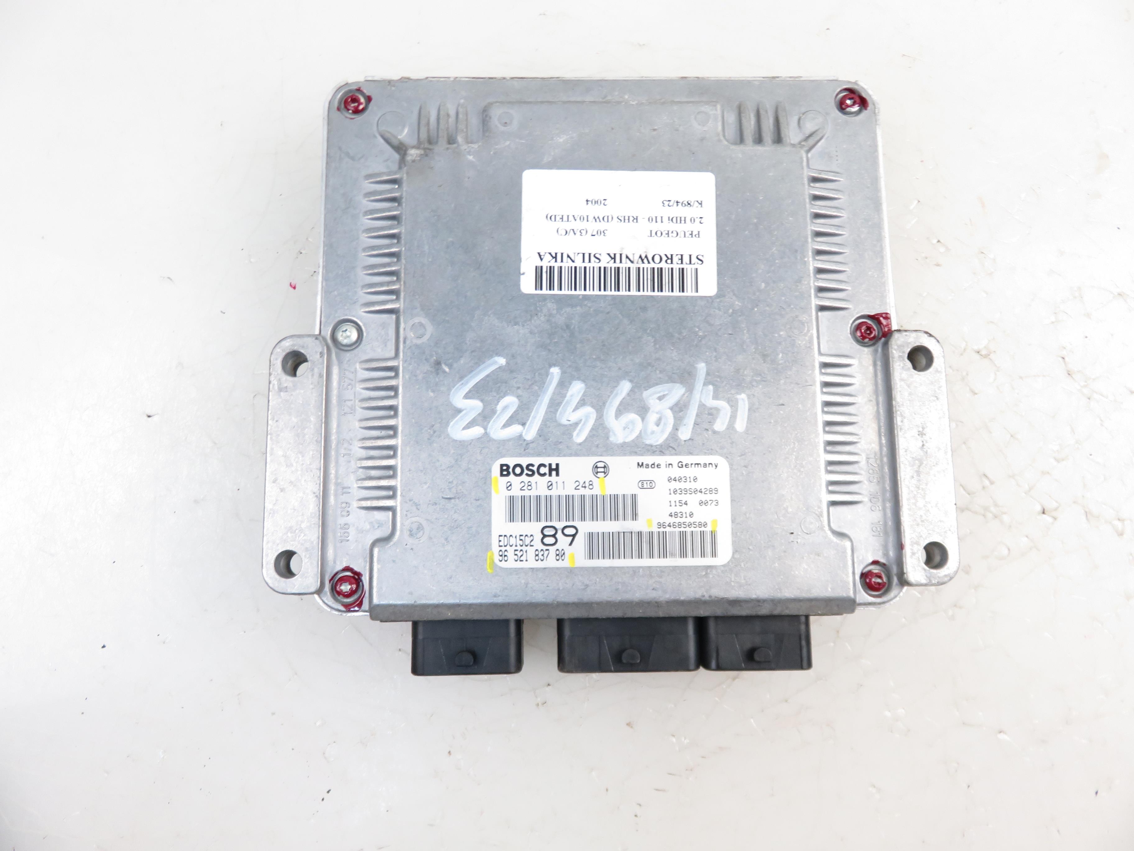 PEUGEOT 307 1 generation (2001-2008) Kompiuteris 9652183780,0281011248,9646850580 21092861