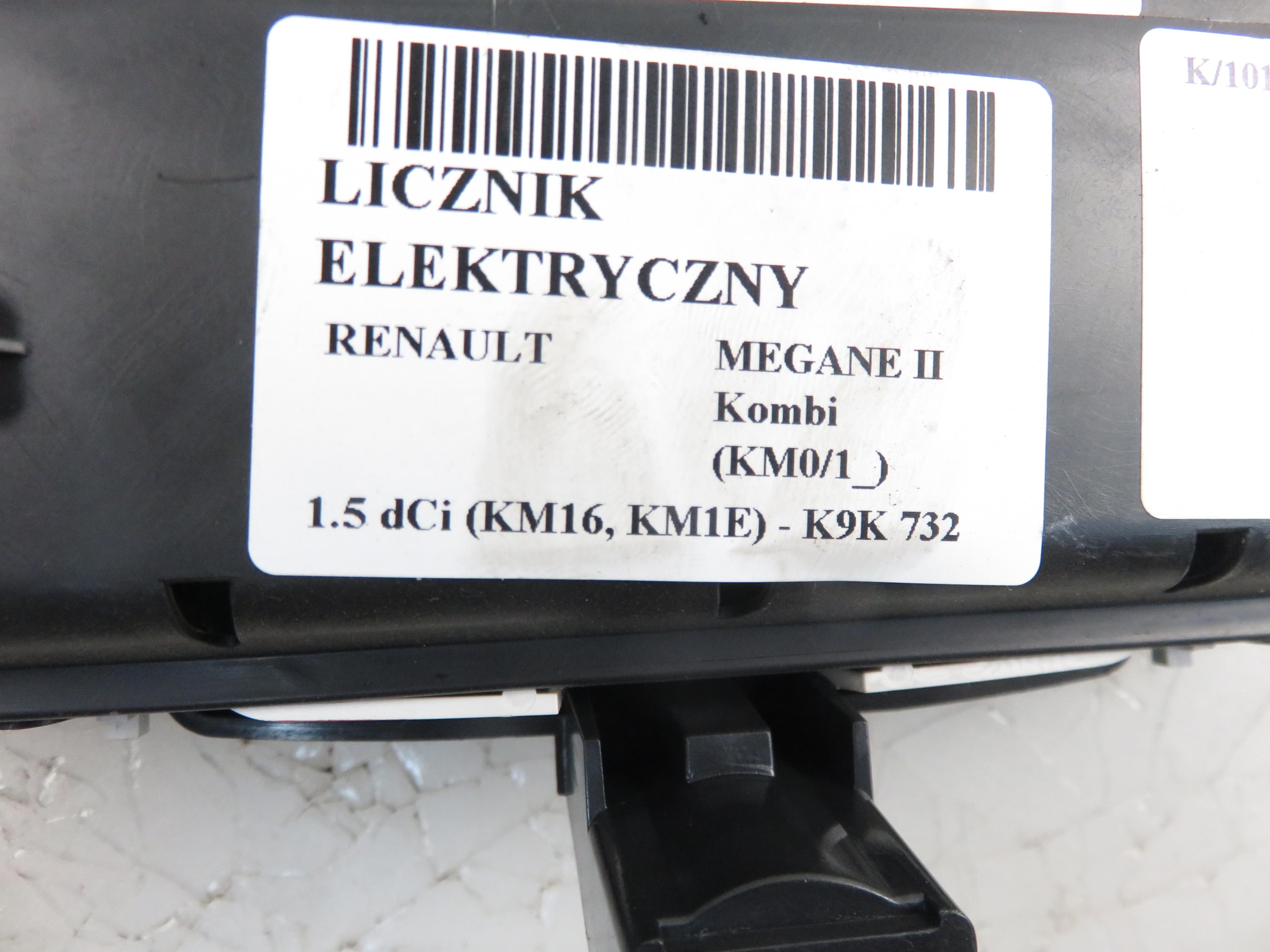 RENAULT Megane 2 generation (2002-2012) Spidometras (Prietaisų skydelis) 8200720321K, 8200720321 21420155