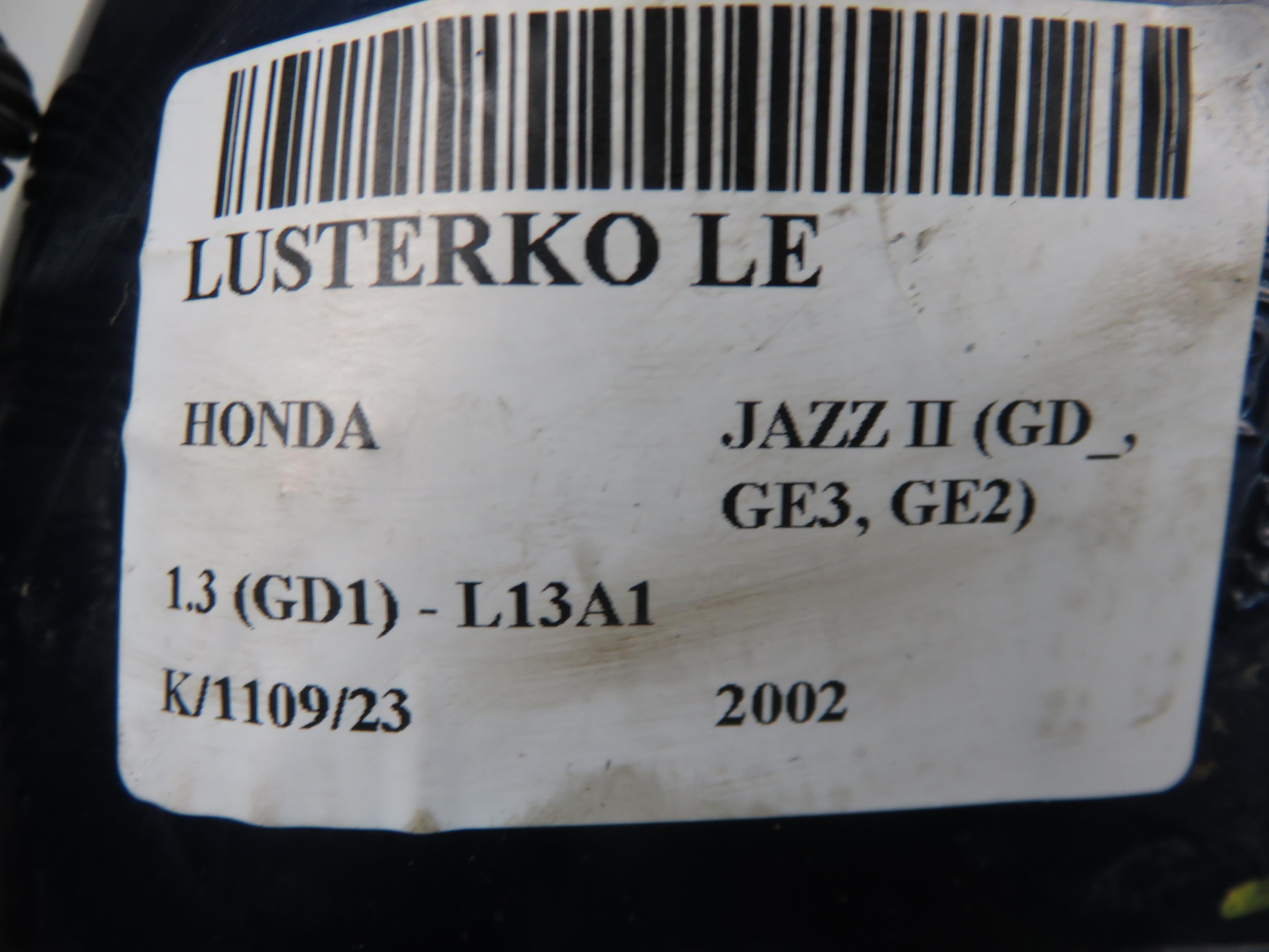 HONDA Jazz 1 generation (2001-2008) Left Side Wing Mirror 012176 21656690