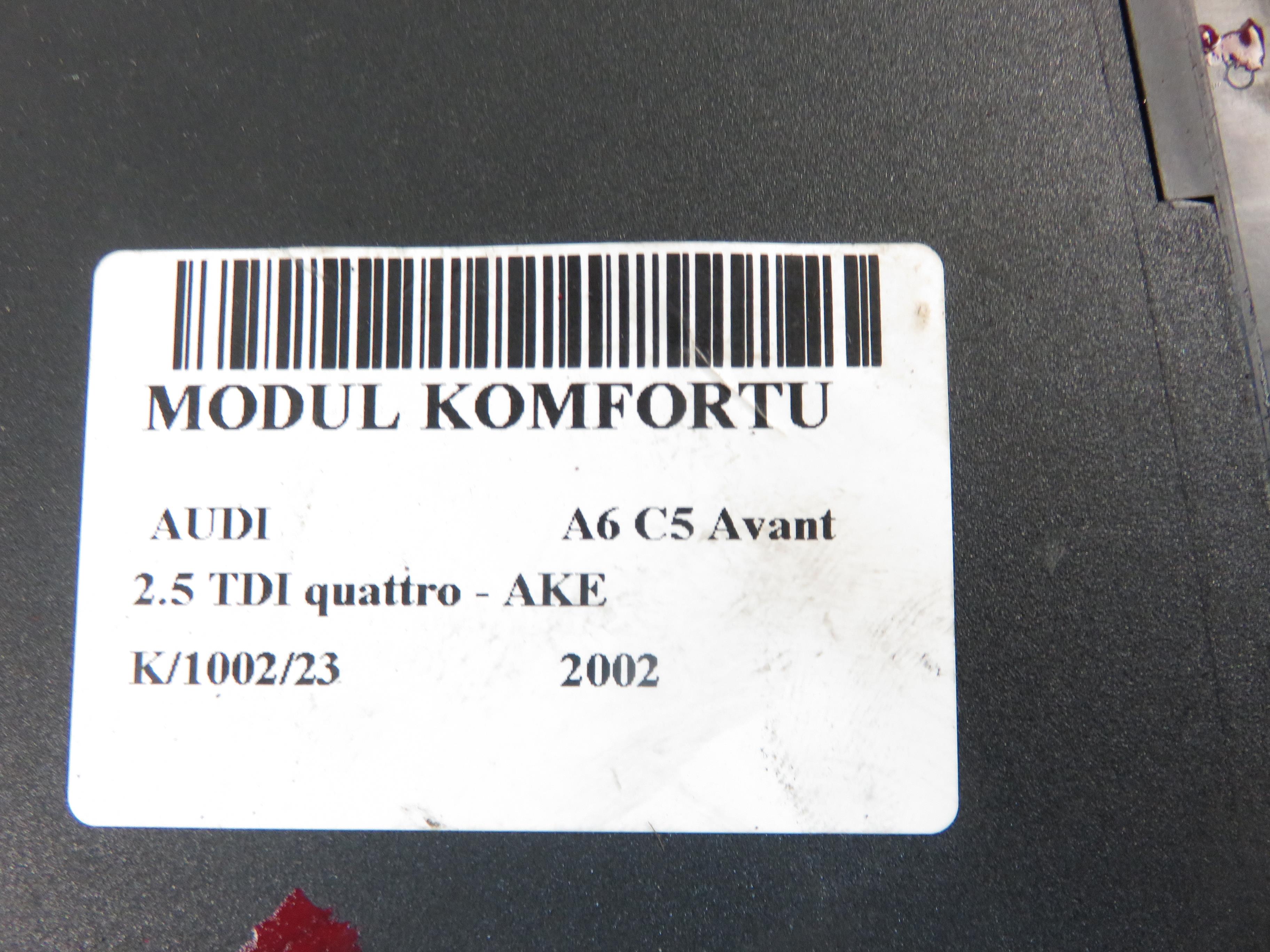 AUDI A6 C5/4B (1997-2004) Comfort Control Unit 4B0962258D 21853836