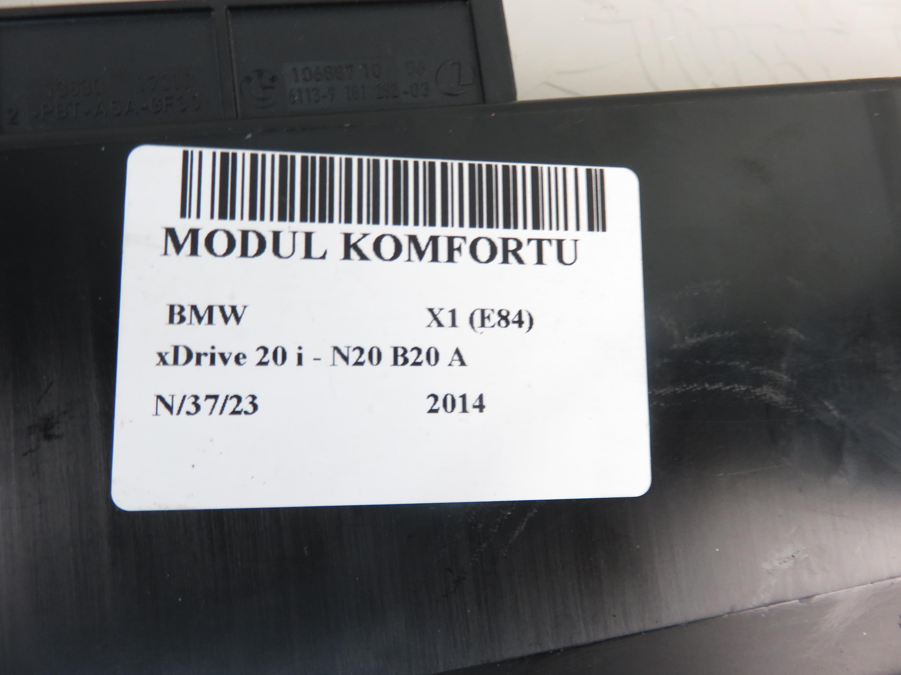 BMW X1 E84 (2009-2015) Comfort Control Unit 9329800 21891278