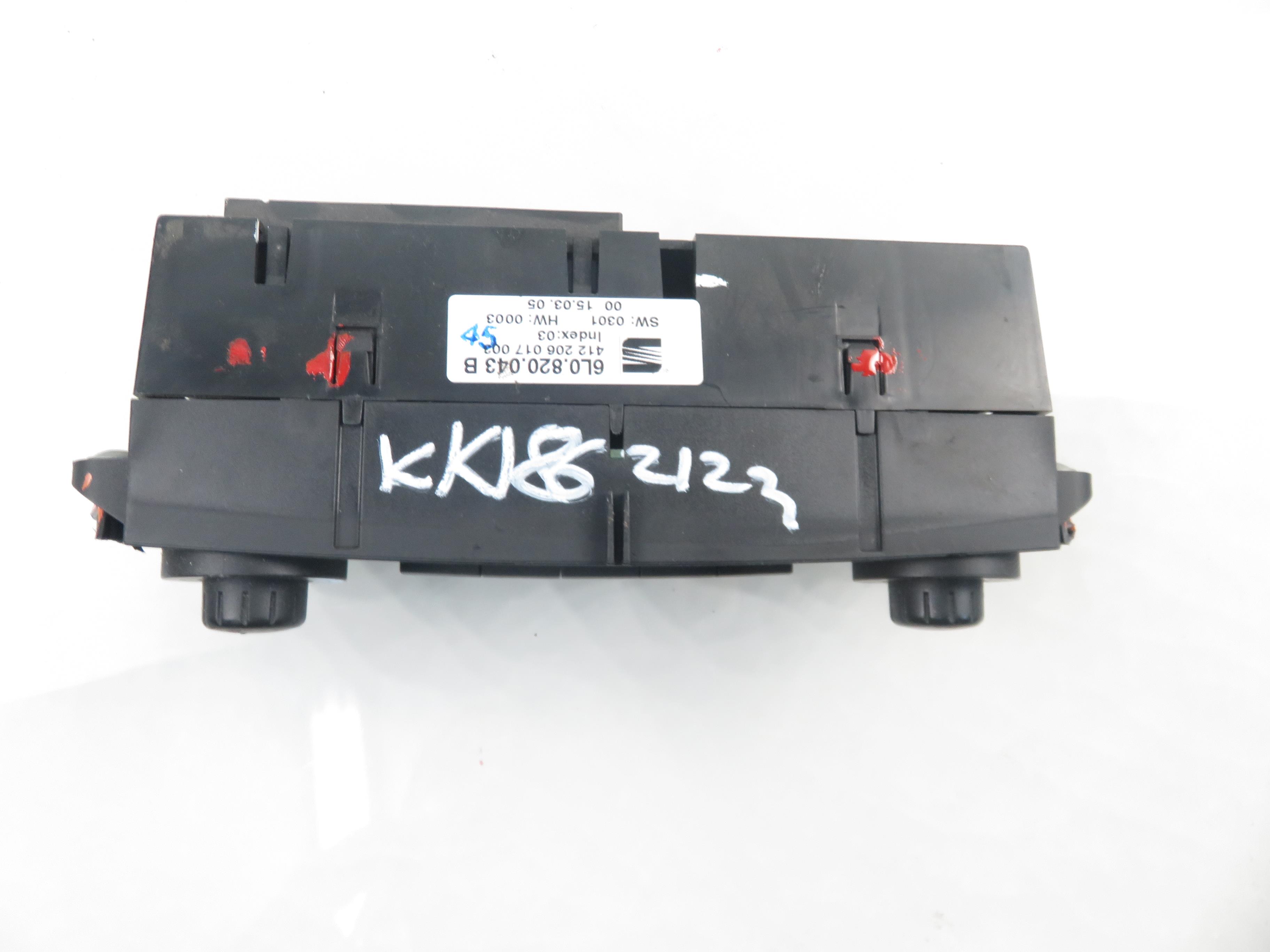 SEAT Ibiza 3 generation (2002-2008) Pегулятор климы 6L0820043B 22276269