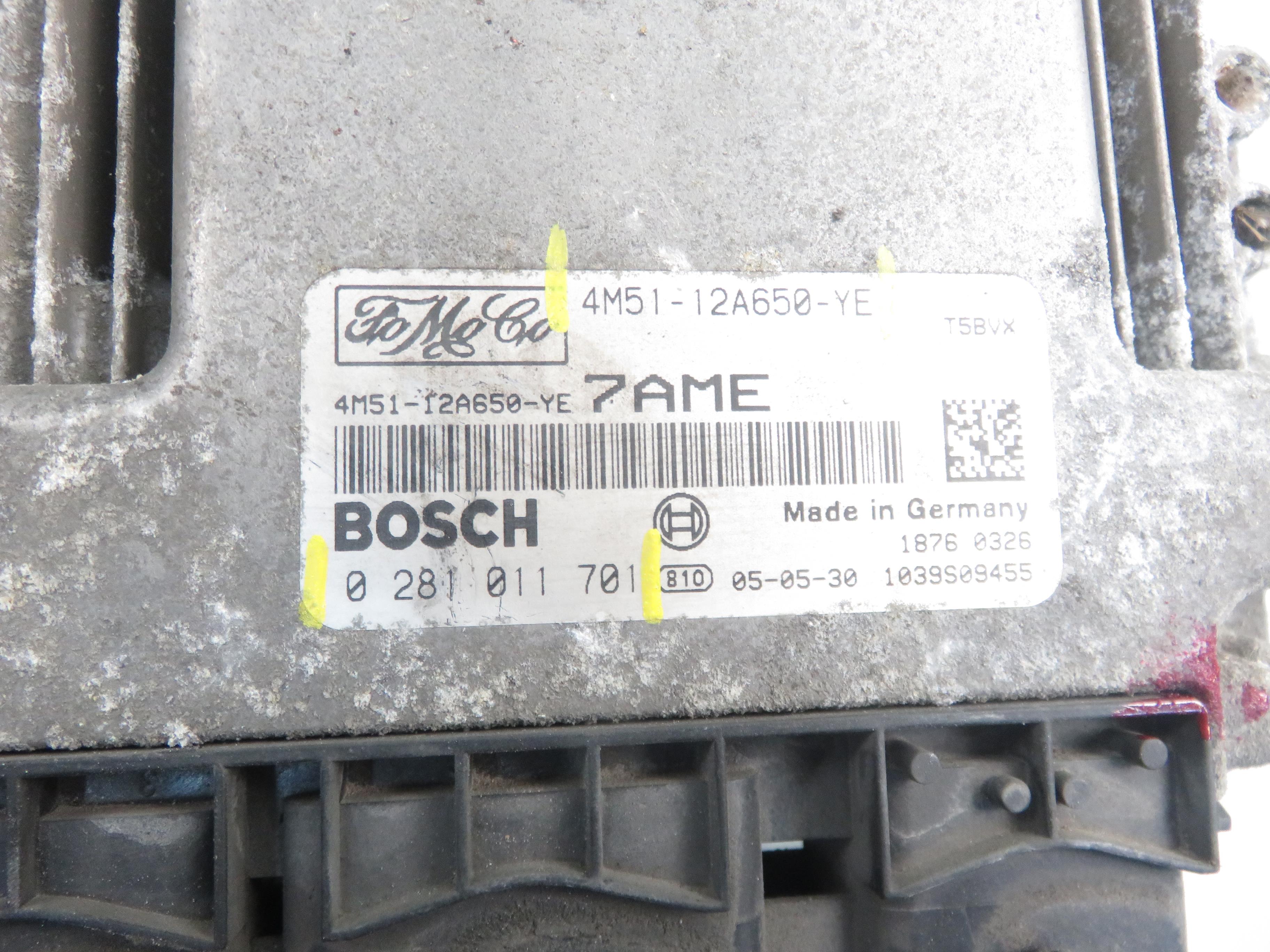 FORD Focus 2 generation (2004-2011) Kompiuteris 4M5112A650YE, 0281011701 22276371