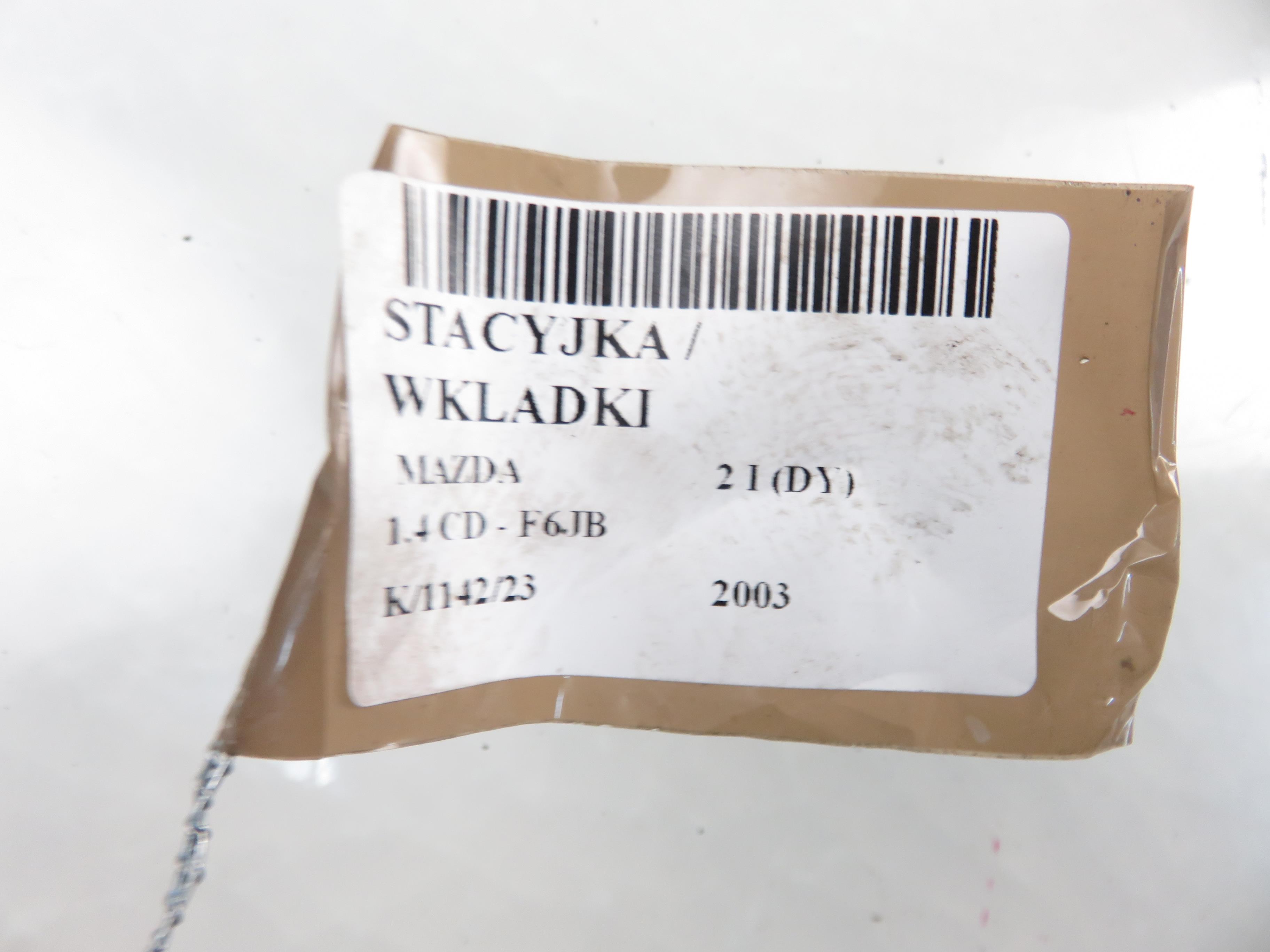 MAZDA 2 2 generation (2007-2014) Ignition Lock GJ6A6693BA, VP2ALF15607AC 22398592