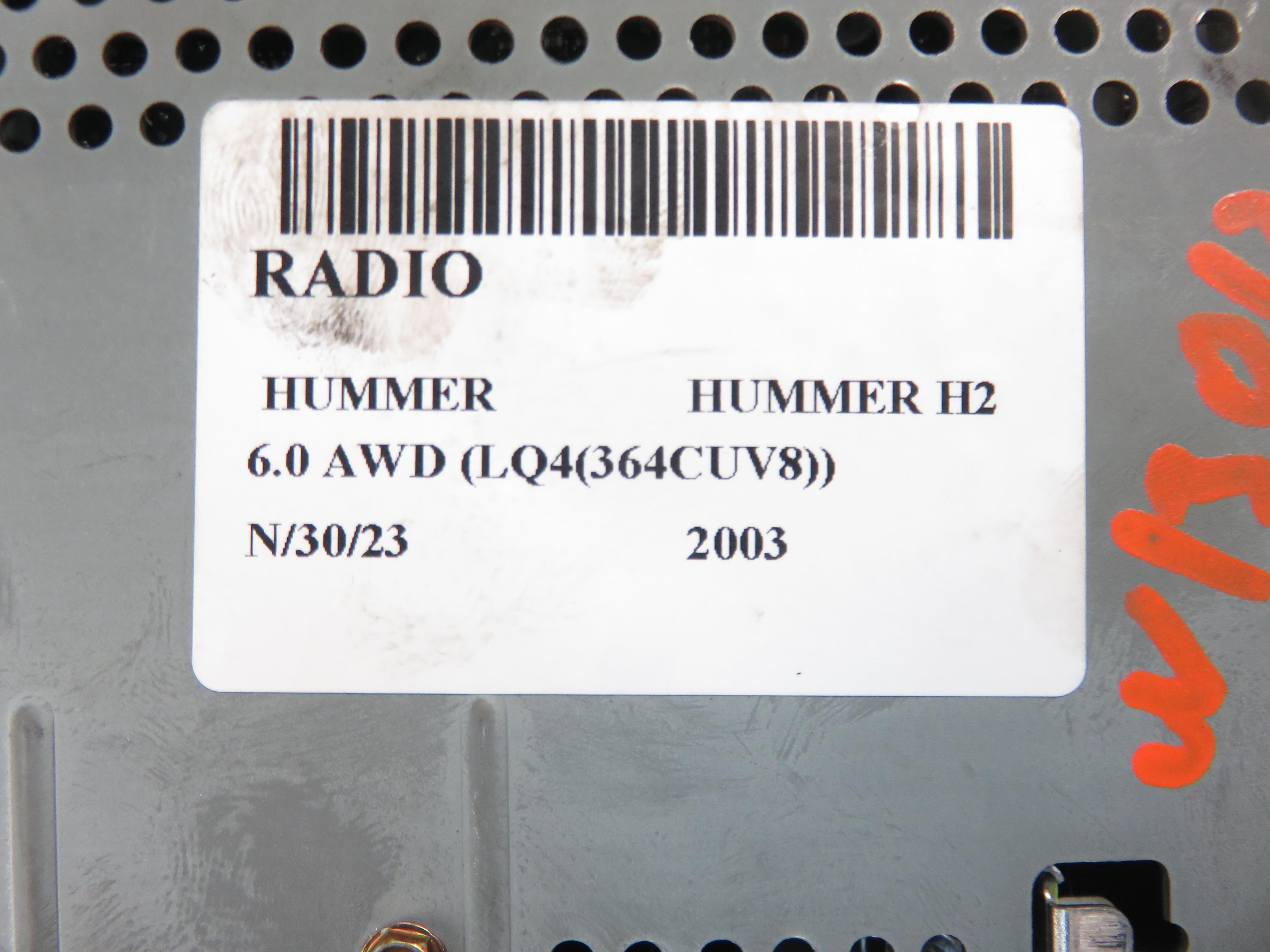 HUMMER H2 1 generation (2002-2009) Muzikos grotuvas be navigacijos 22794350