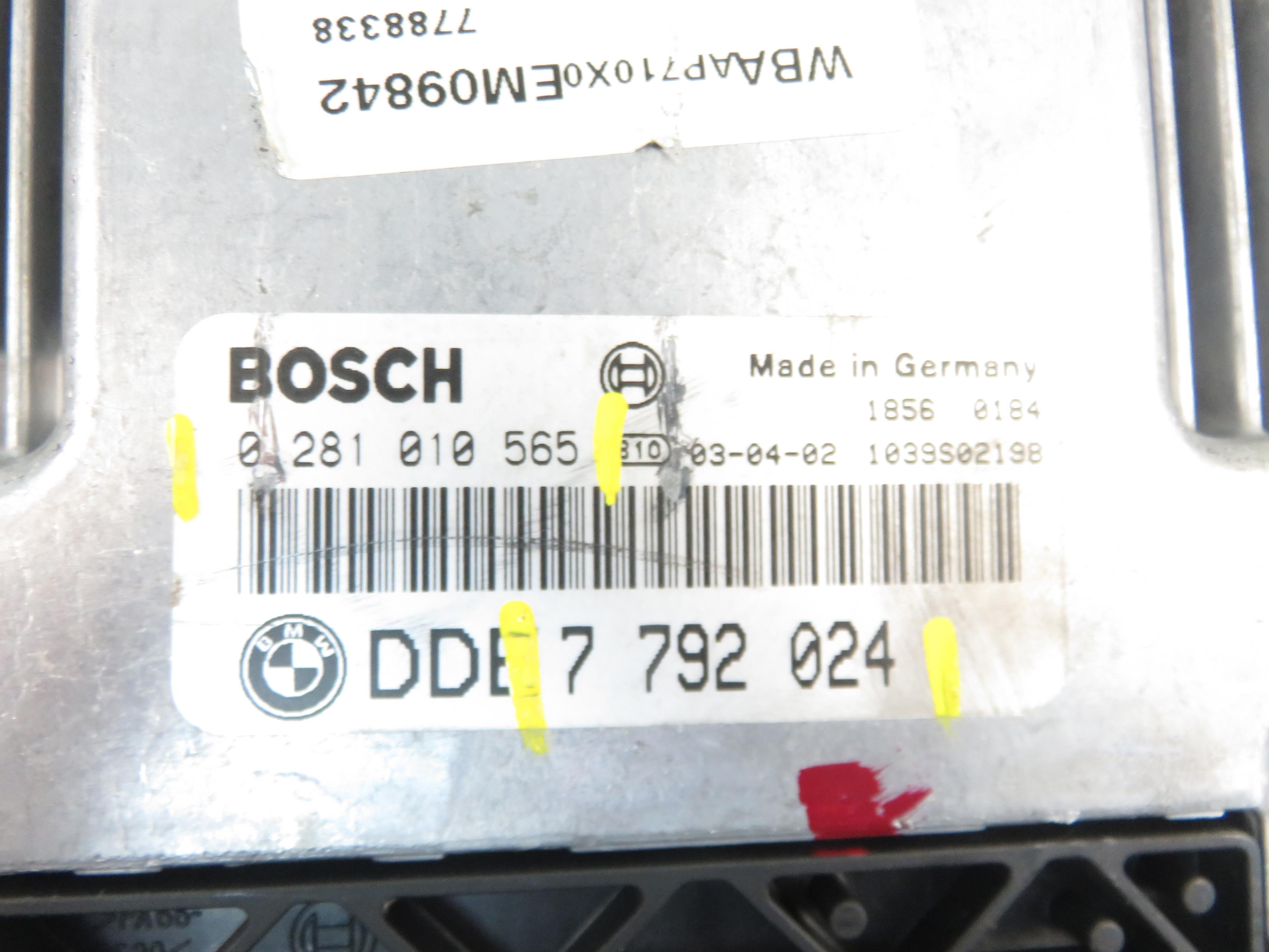 BMW 3 Series E46 (1997-2006) Блок управления 7792024, 0281010565 22795015