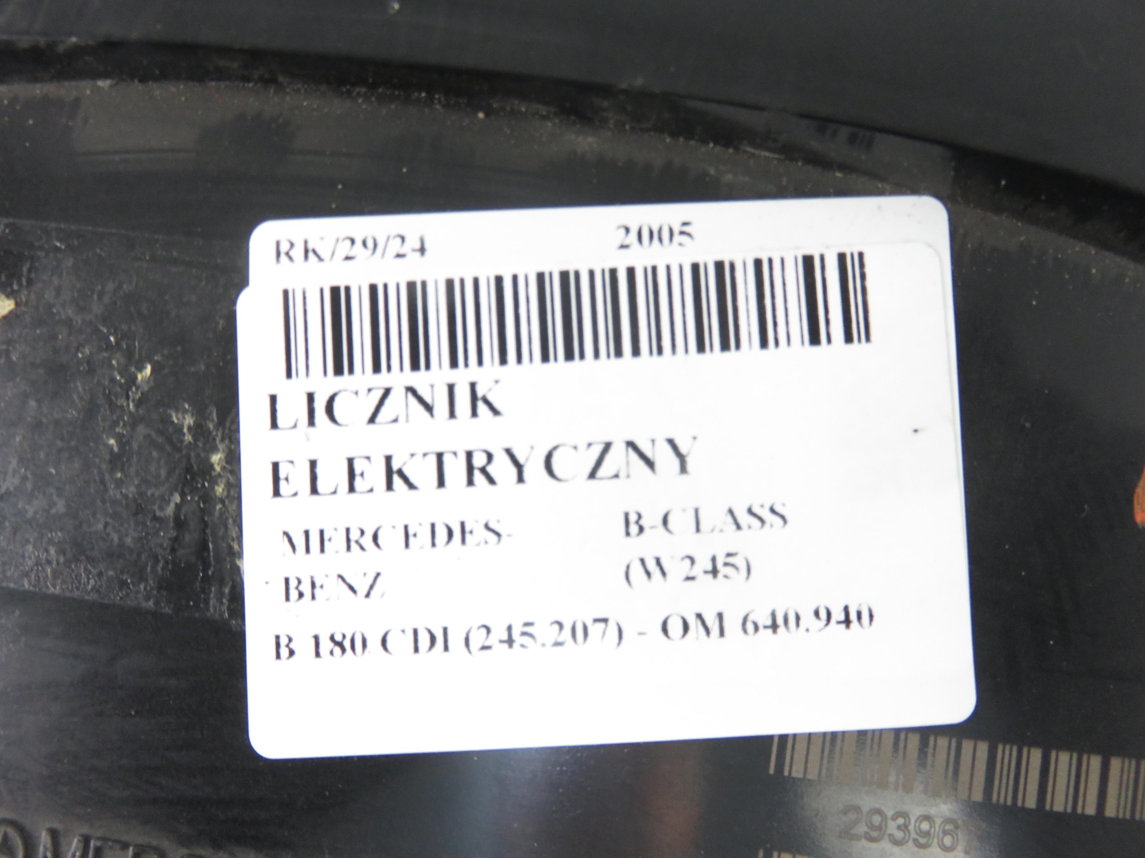MERCEDES-BENZ B-Class W245 (2005-2011) Speedometer 1031098101 22964851