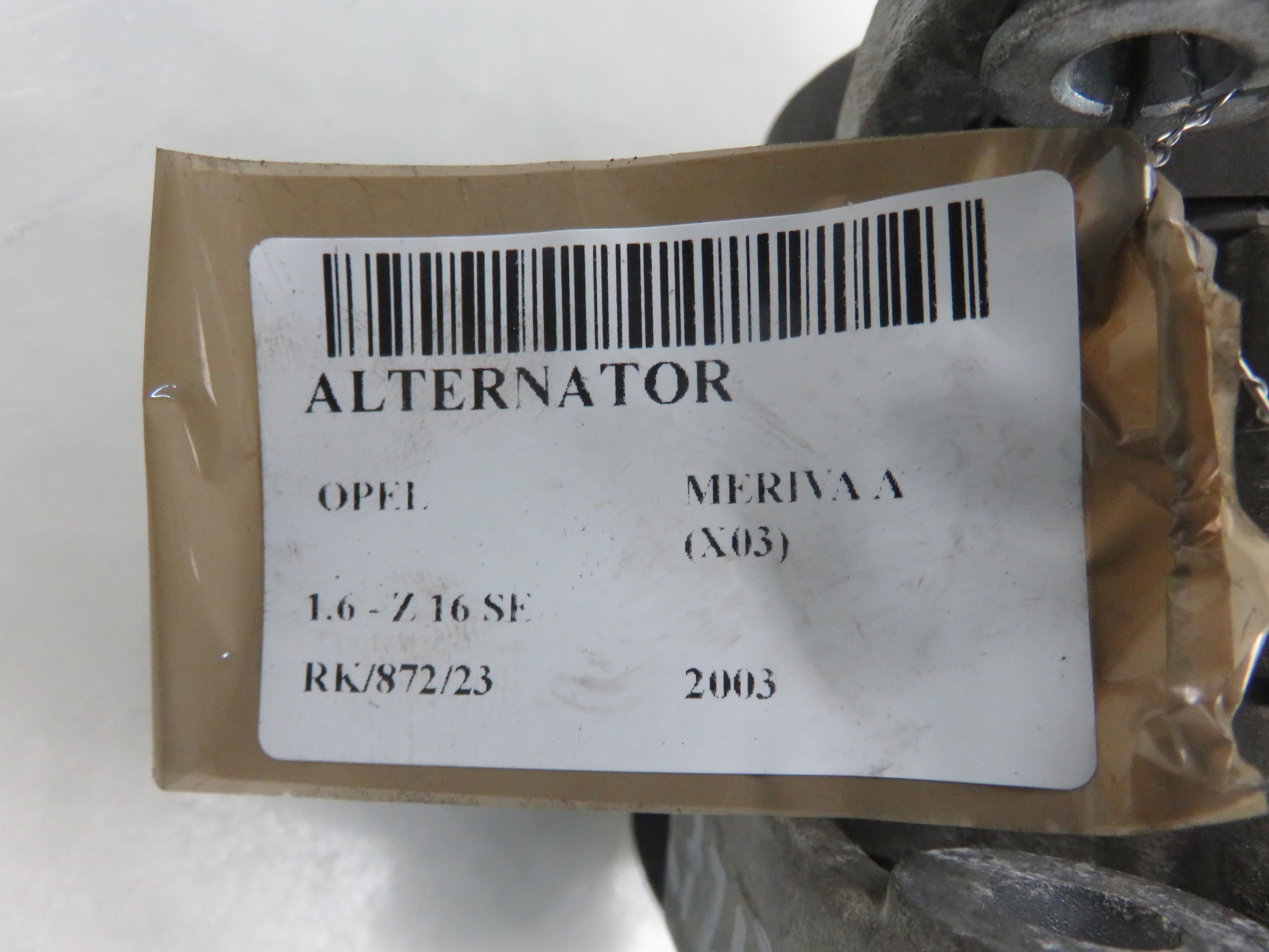 OPEL Meriva 1 generation (2002-2010) Генератор 0124225024, 08133600 23505209