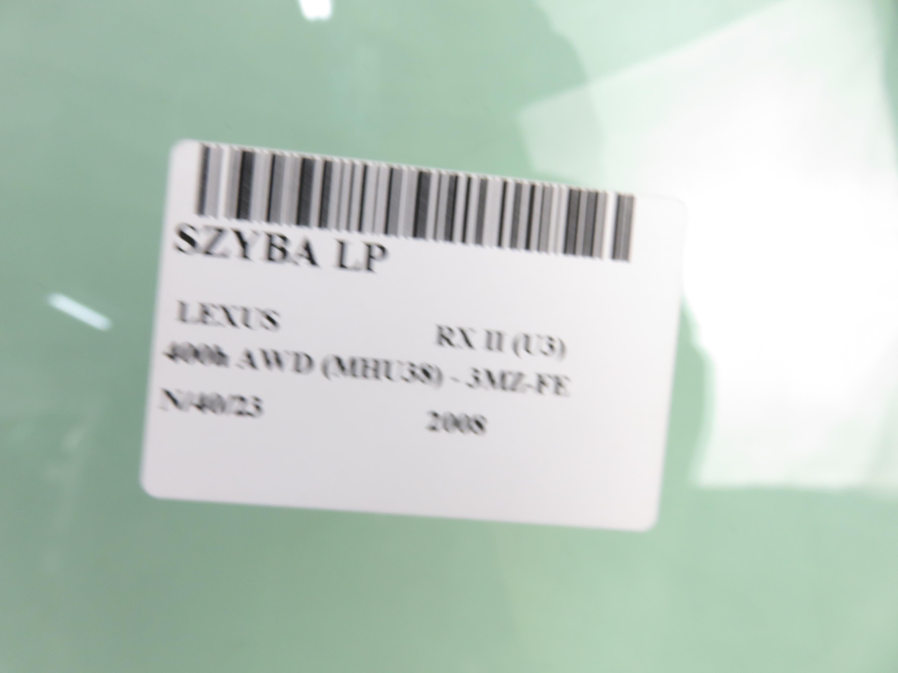 LEXUS RX 2 generation (2003-2009) Priekinė kairė fortkutė (mažasis stiklas) 23820099
