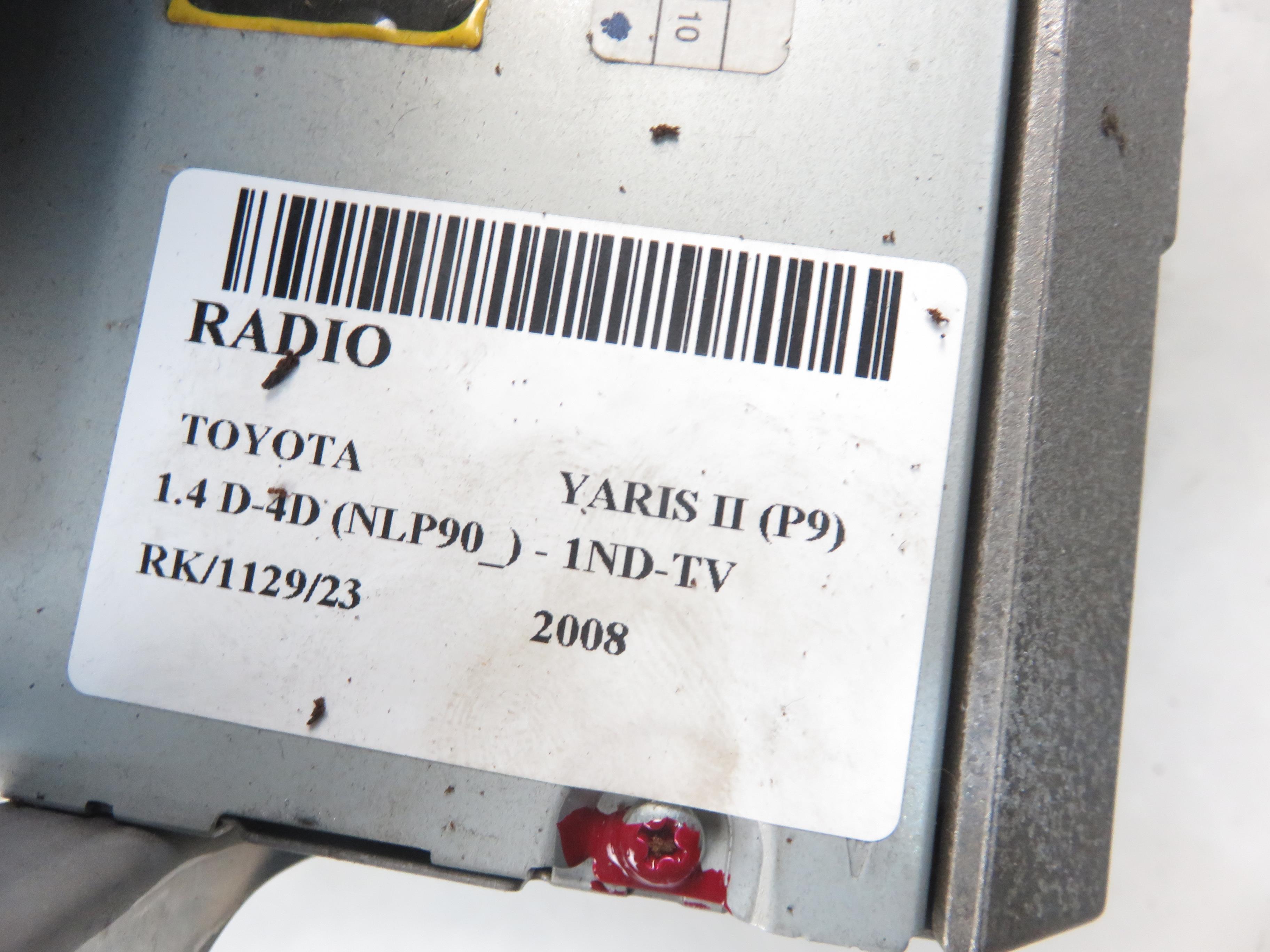 TOYOTA Yaris 2 generation (2005-2012) Автомагнитола без навигации 861200D120 23855686